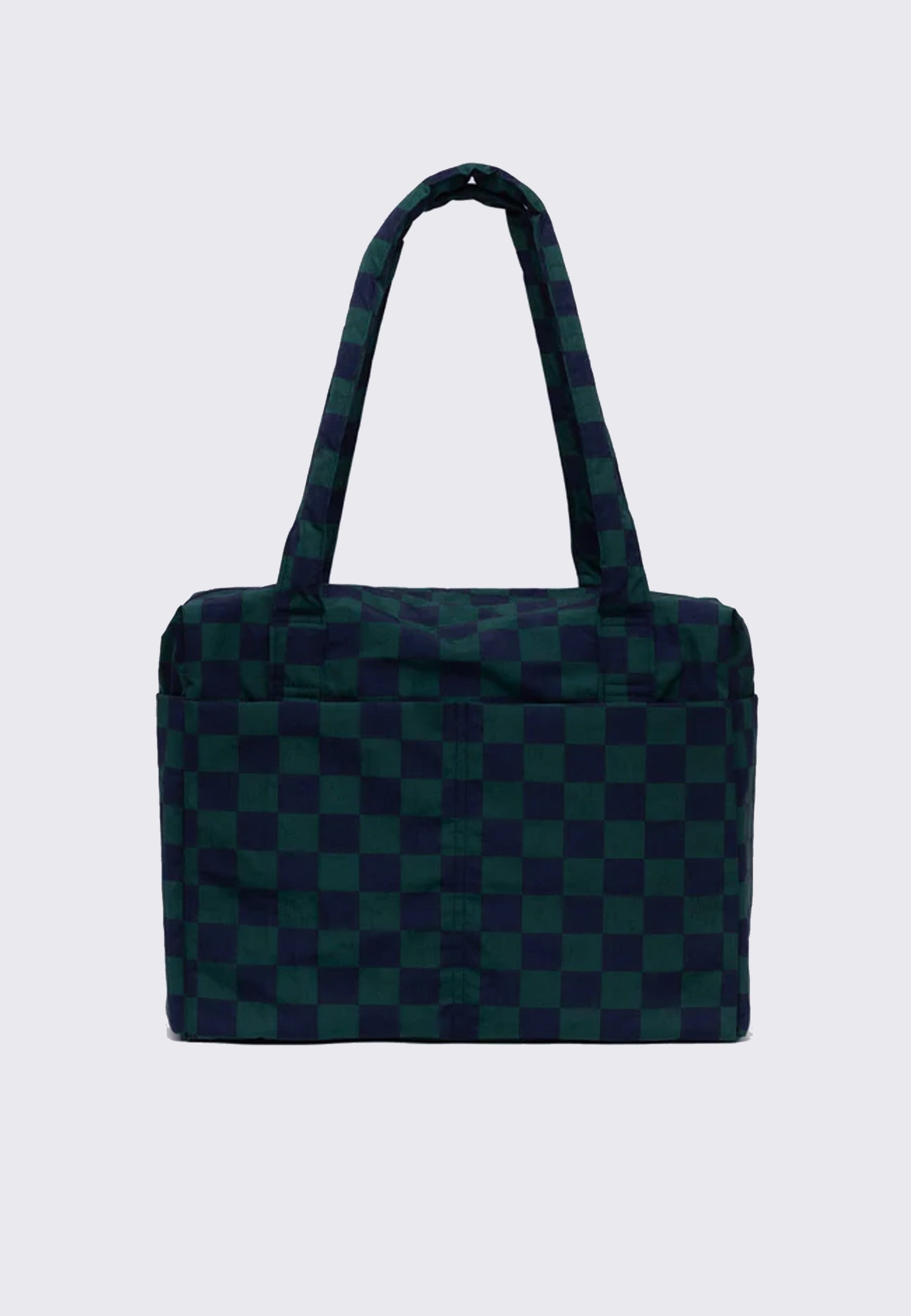 Baggu Cloud Carry On in Navy Green Check