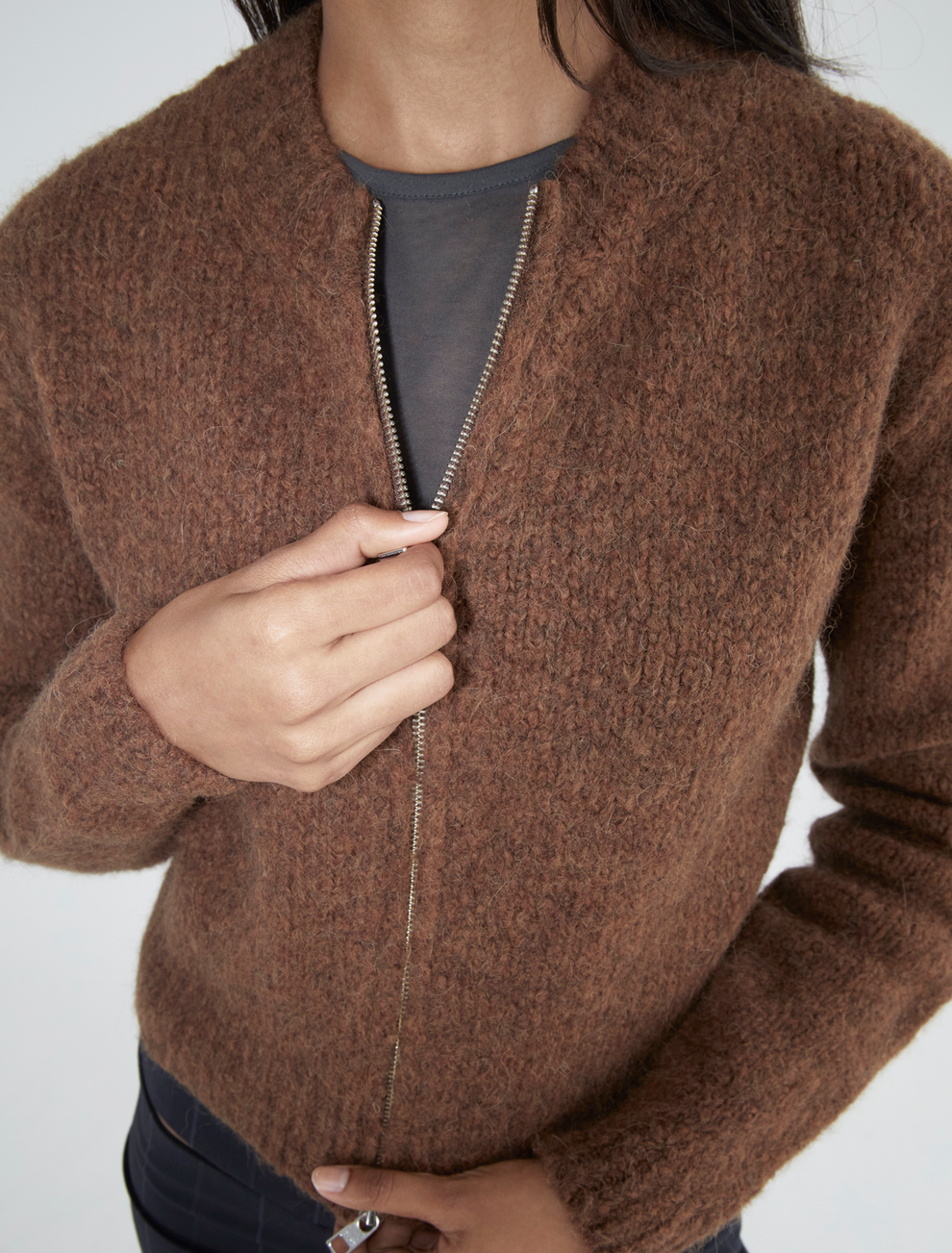 Paloma Wool | Buy Hasta Luego Zip Knit - Brown online | Good As
