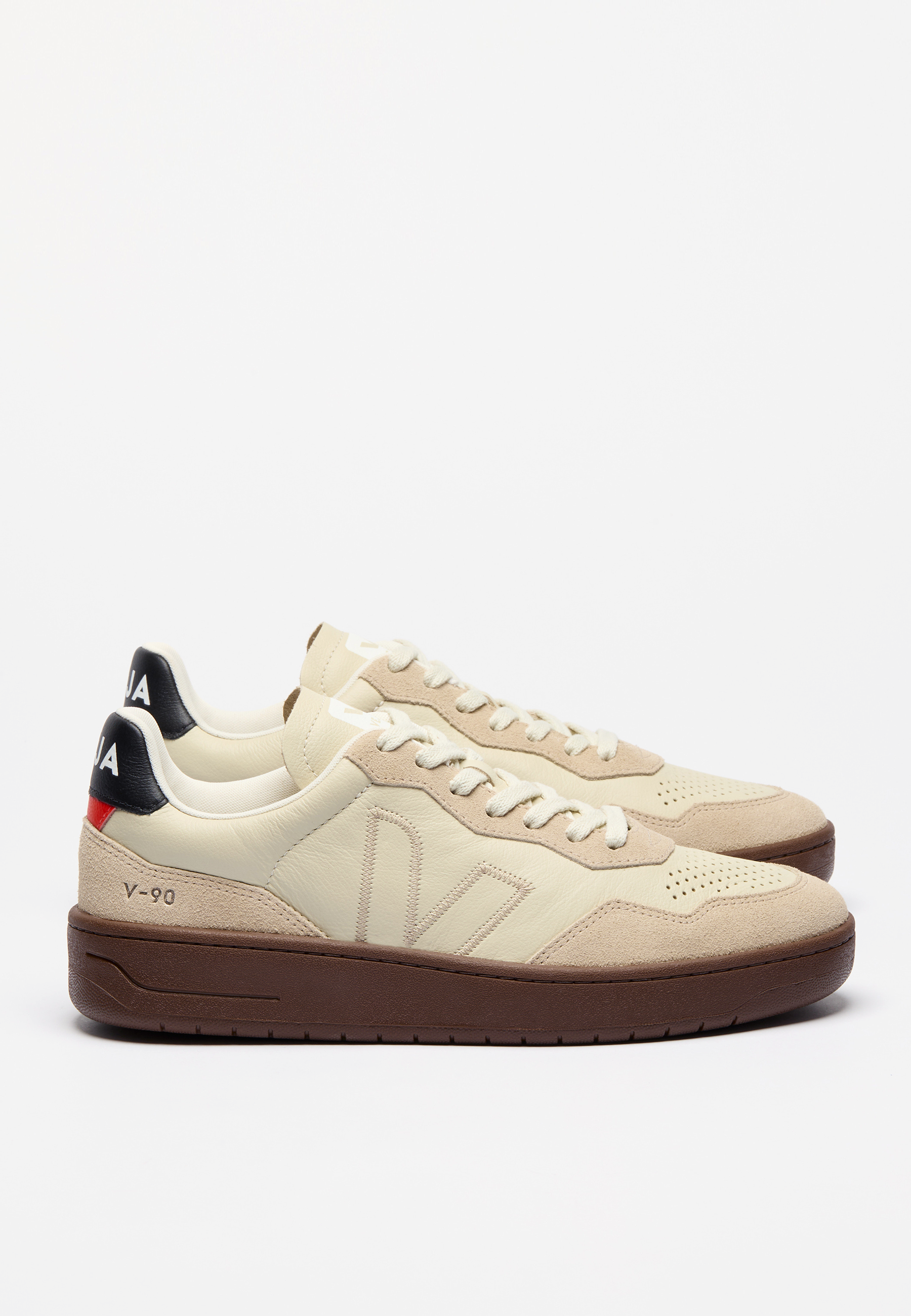 VEJA | Buy V-90 ZZ O.T Leather - Pierre/Almond/Black online | Good