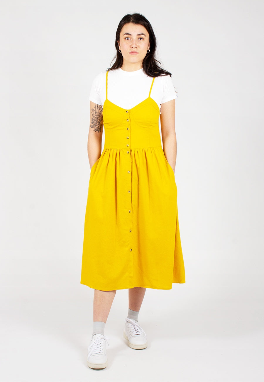 rollas eve linen dress Rollas | Eve Linen Dress - marigold