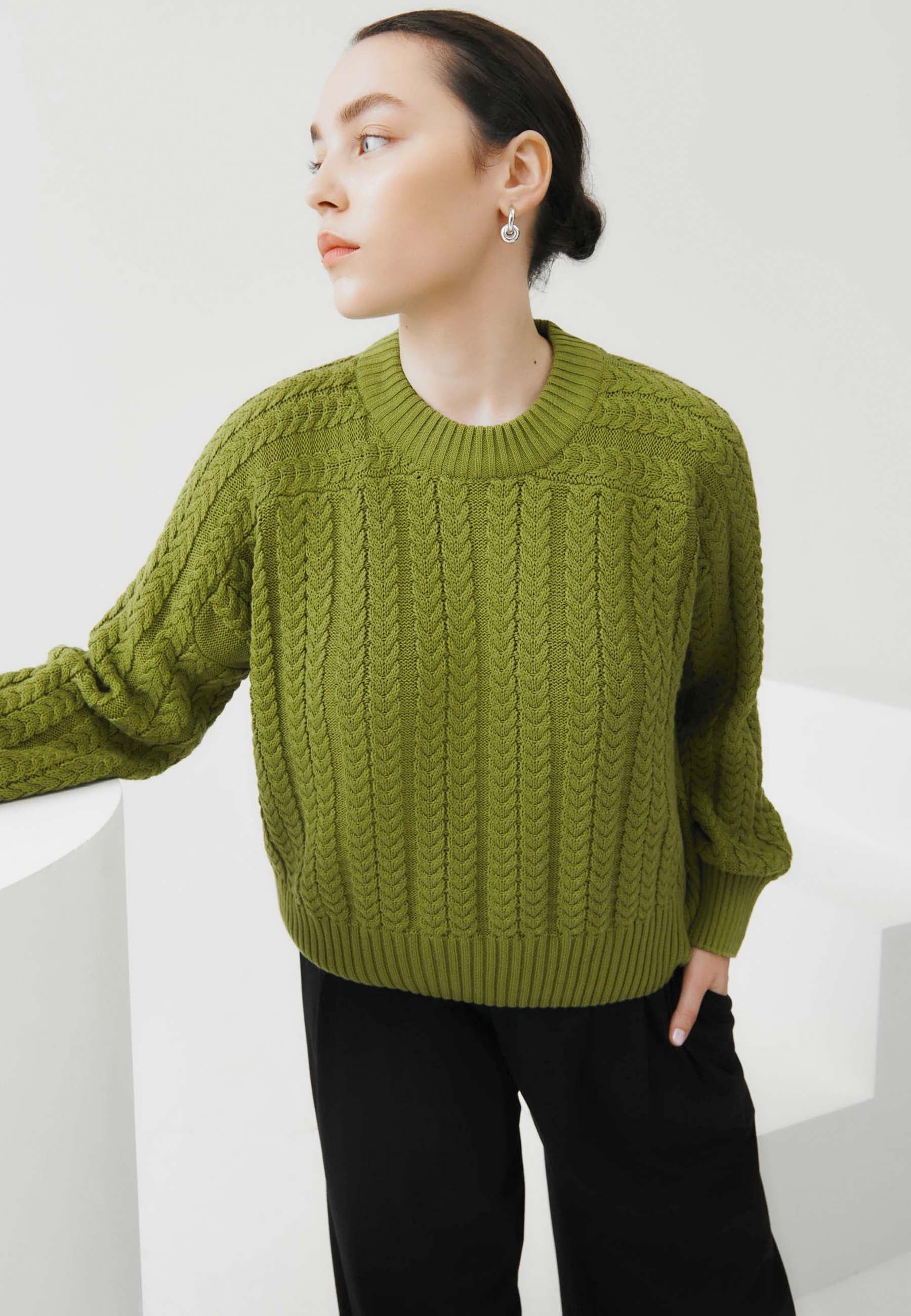 Cable Knit Jumper Umbro Knit Kowtow Buy Cable Sweater Leaf Online