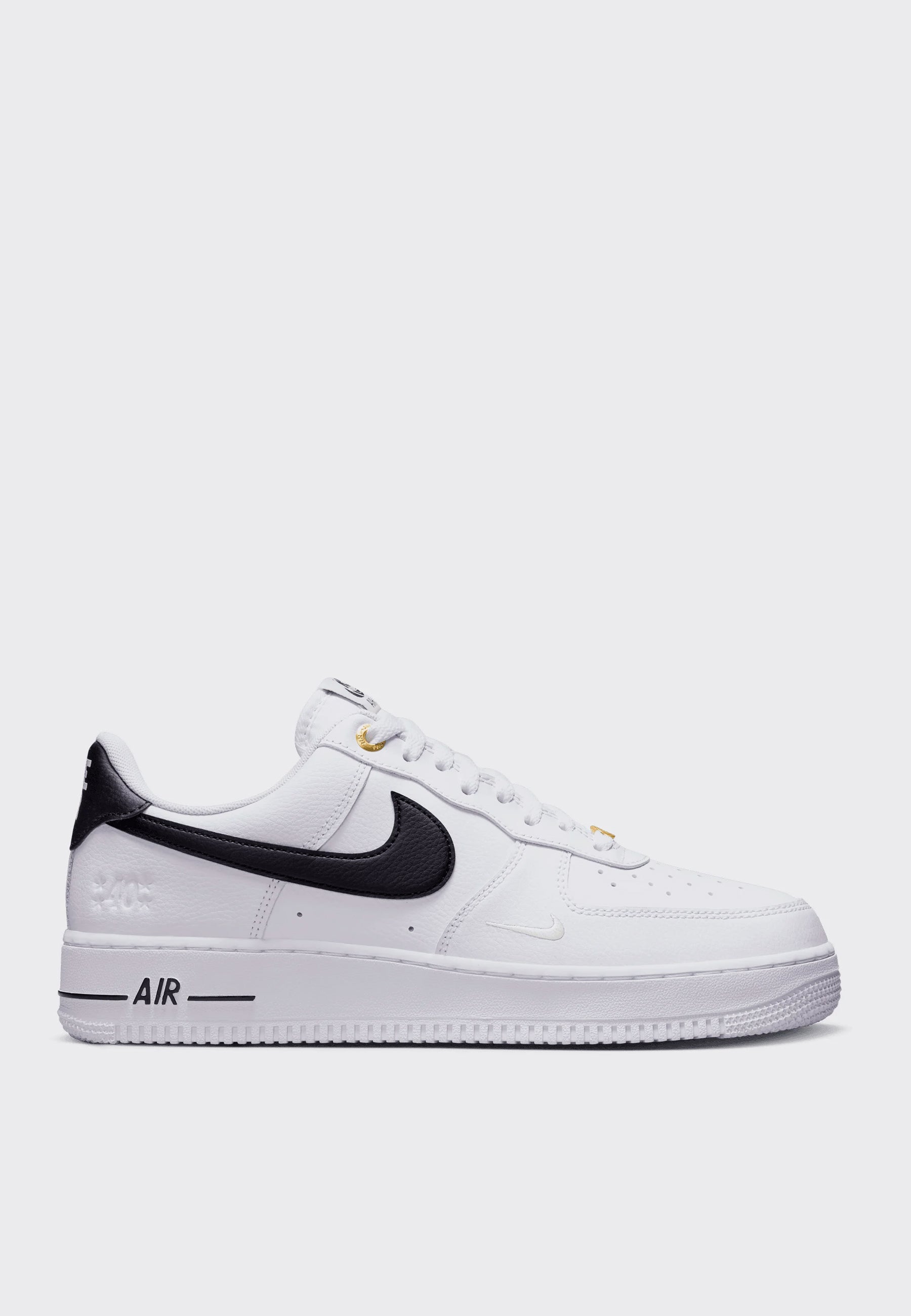 nike air force 1 07 lv8 white black metallic gold