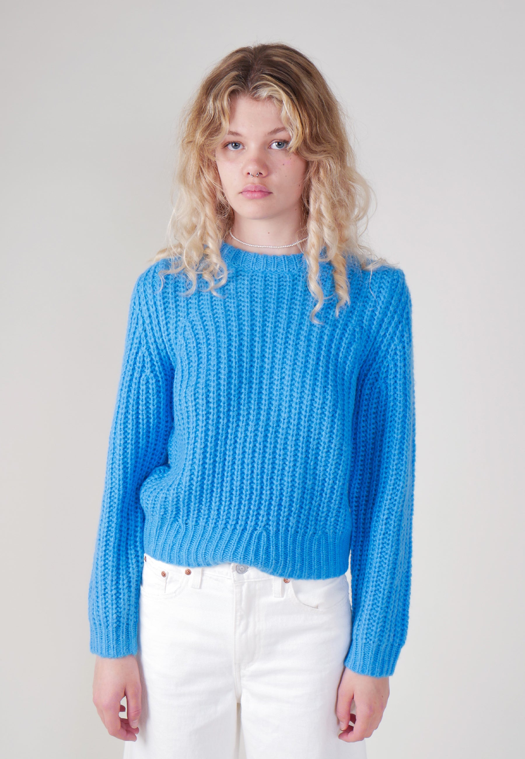 Knit Sweater Blue Bird Sweater Rollas Buy Fluffy Sailor Sweater