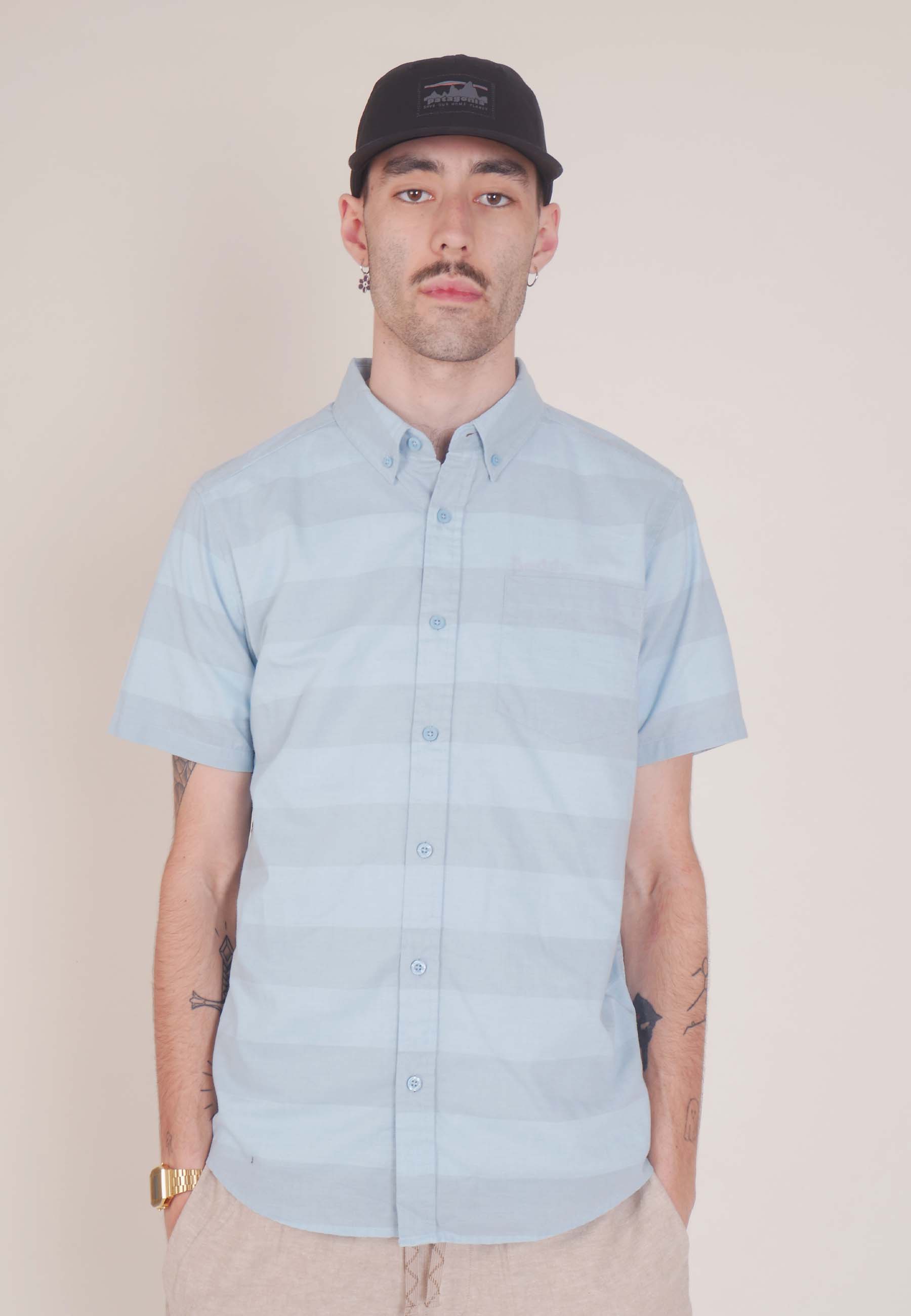 Patagonia Buy Light Weight Bluffside Shirt boll stripe/big sky blue  online Good As Gold, NZ