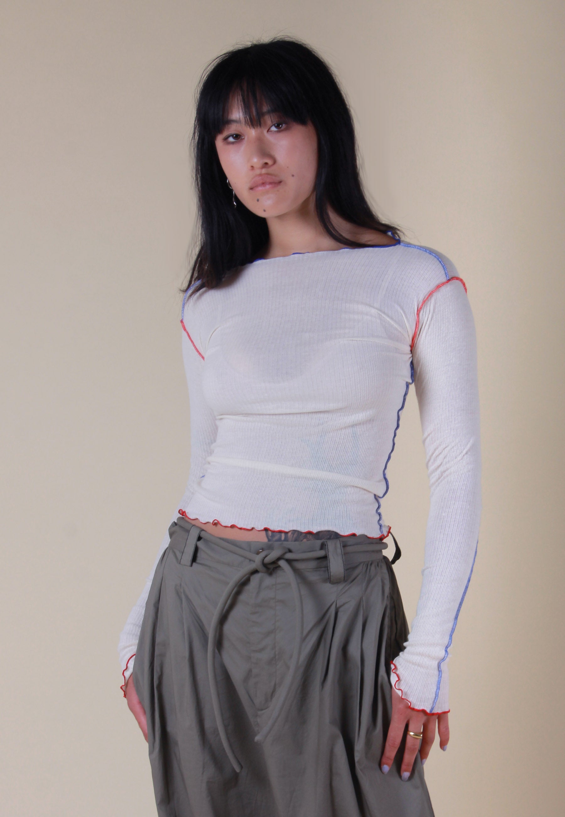 Baserange | Buy Vein Long Sleeve - off white online | Good As Gold, NZ