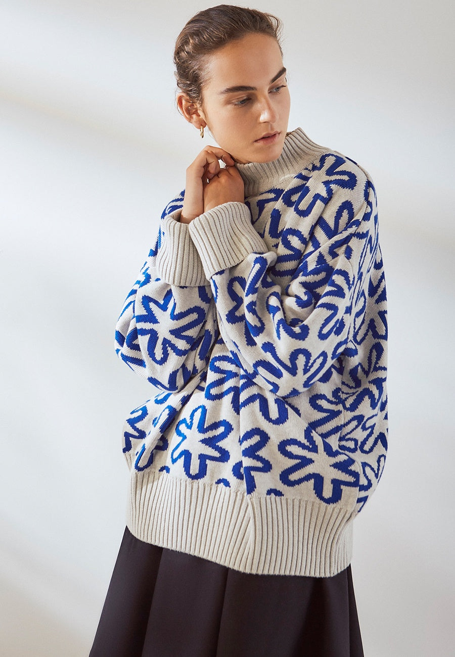 Kowtow Sketch Jumper colbalt Good As Gold, NZ