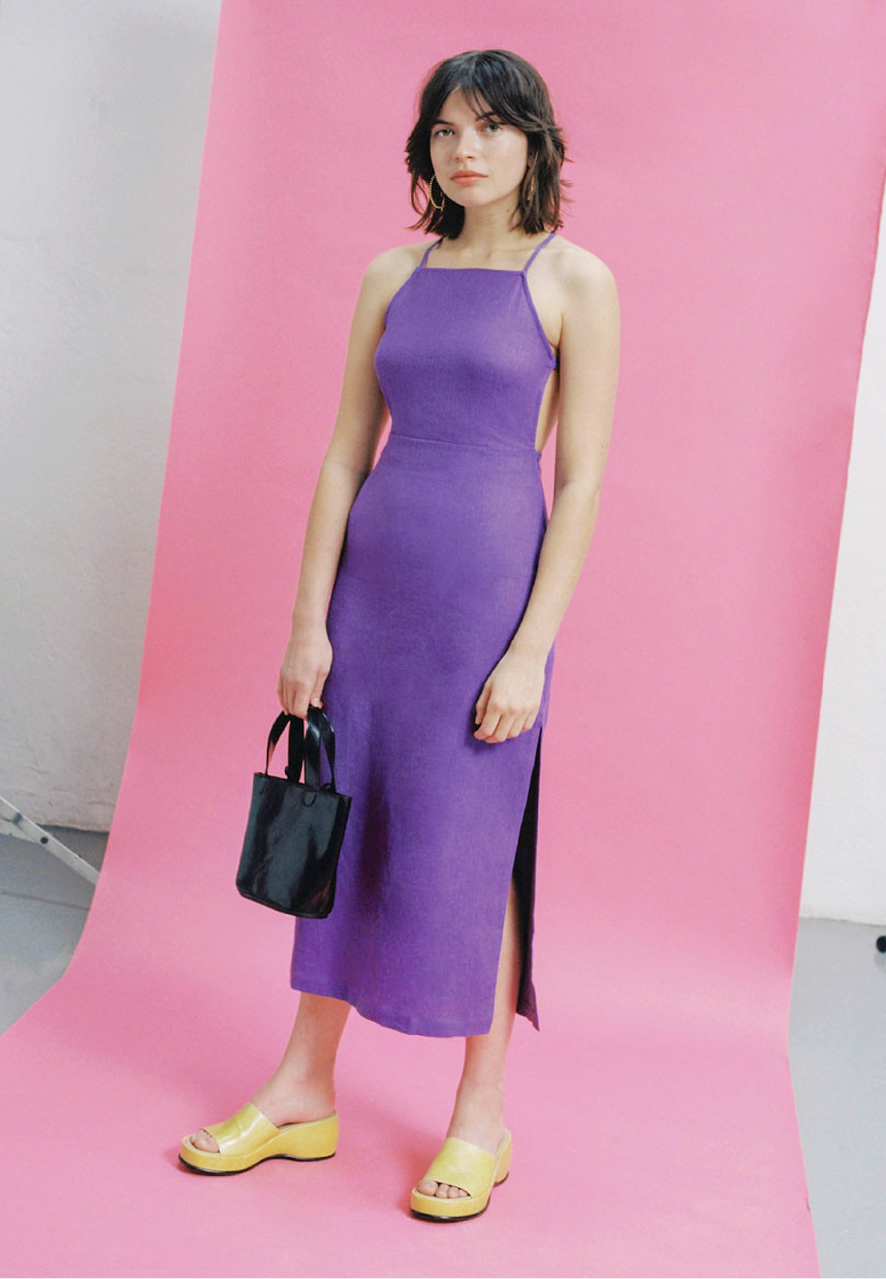 open lace back dress Paloma Wool | Buy Carlota Dress - dark mauve online