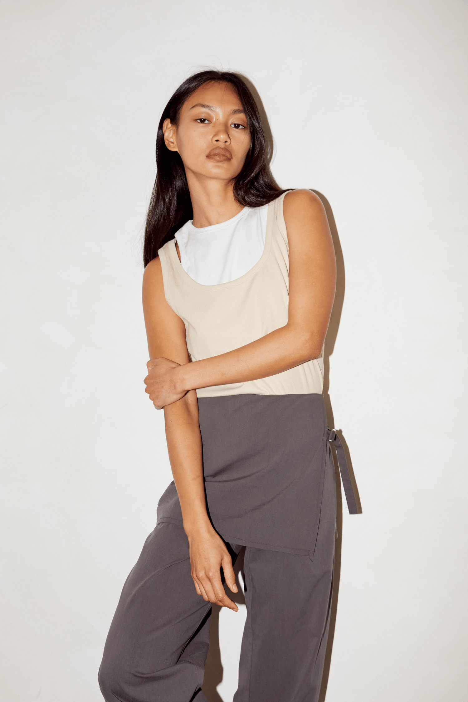Fifi Layered Trousers - Taupe