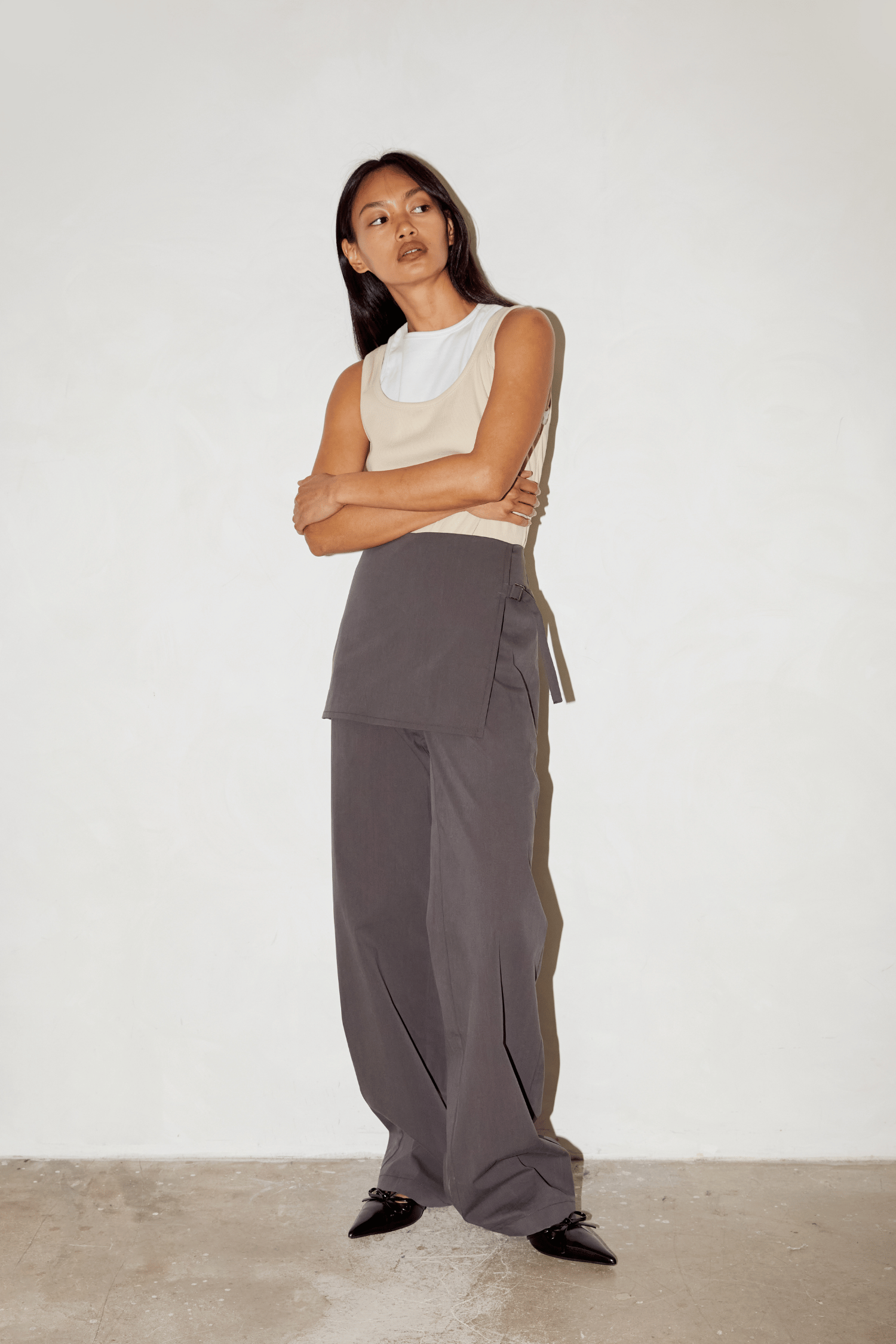 Fifi Layered Trousers - Taupe