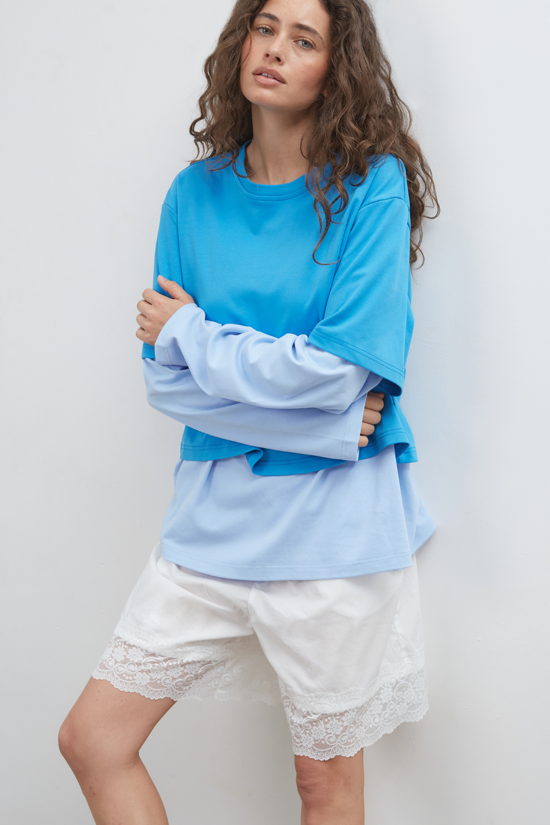 Blue Crush LS T-shirt - Bright Blue