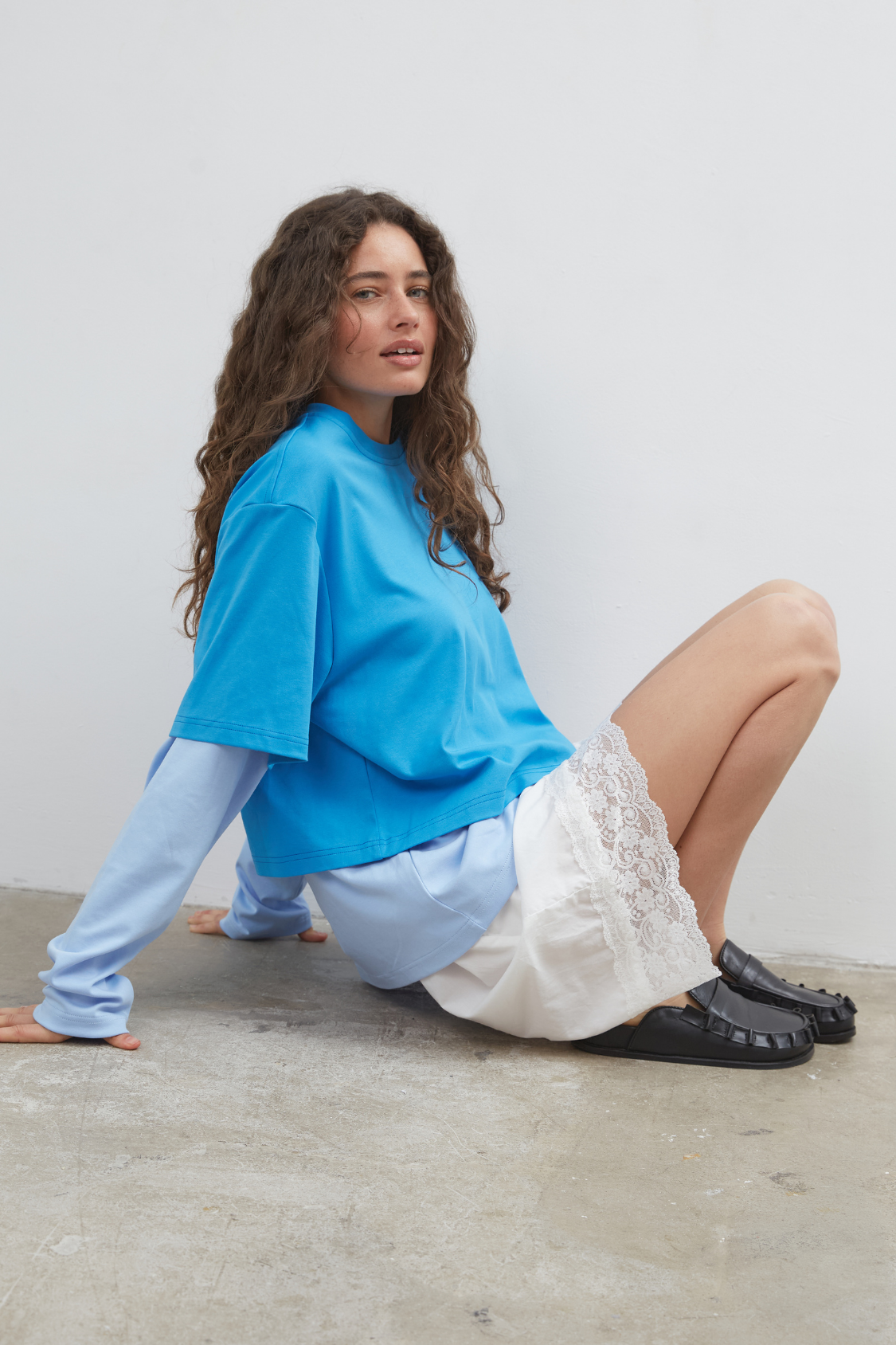 Blue Crush LS T-shirt - Bright Blue