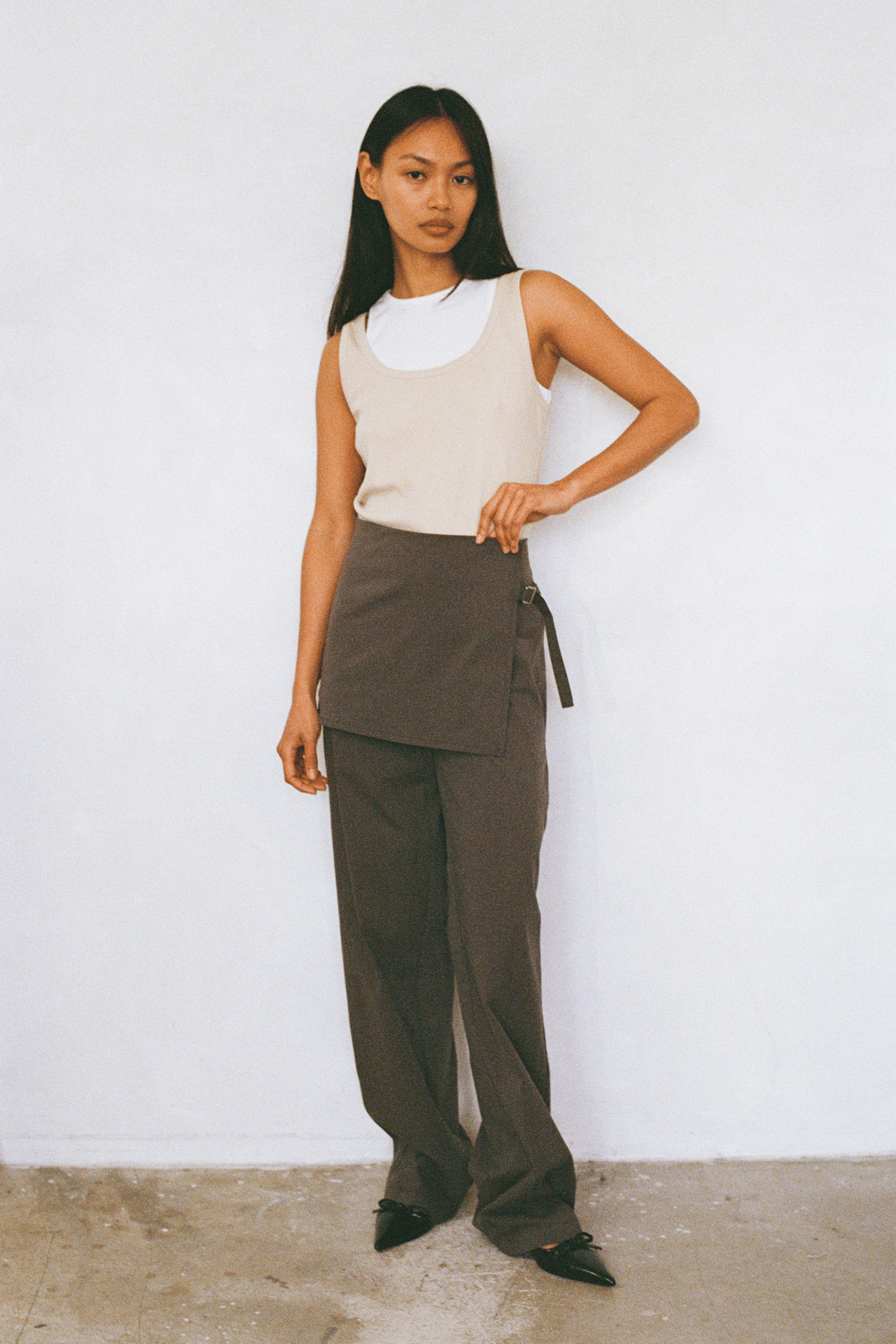 Fifi Layered Trousers - Taupe