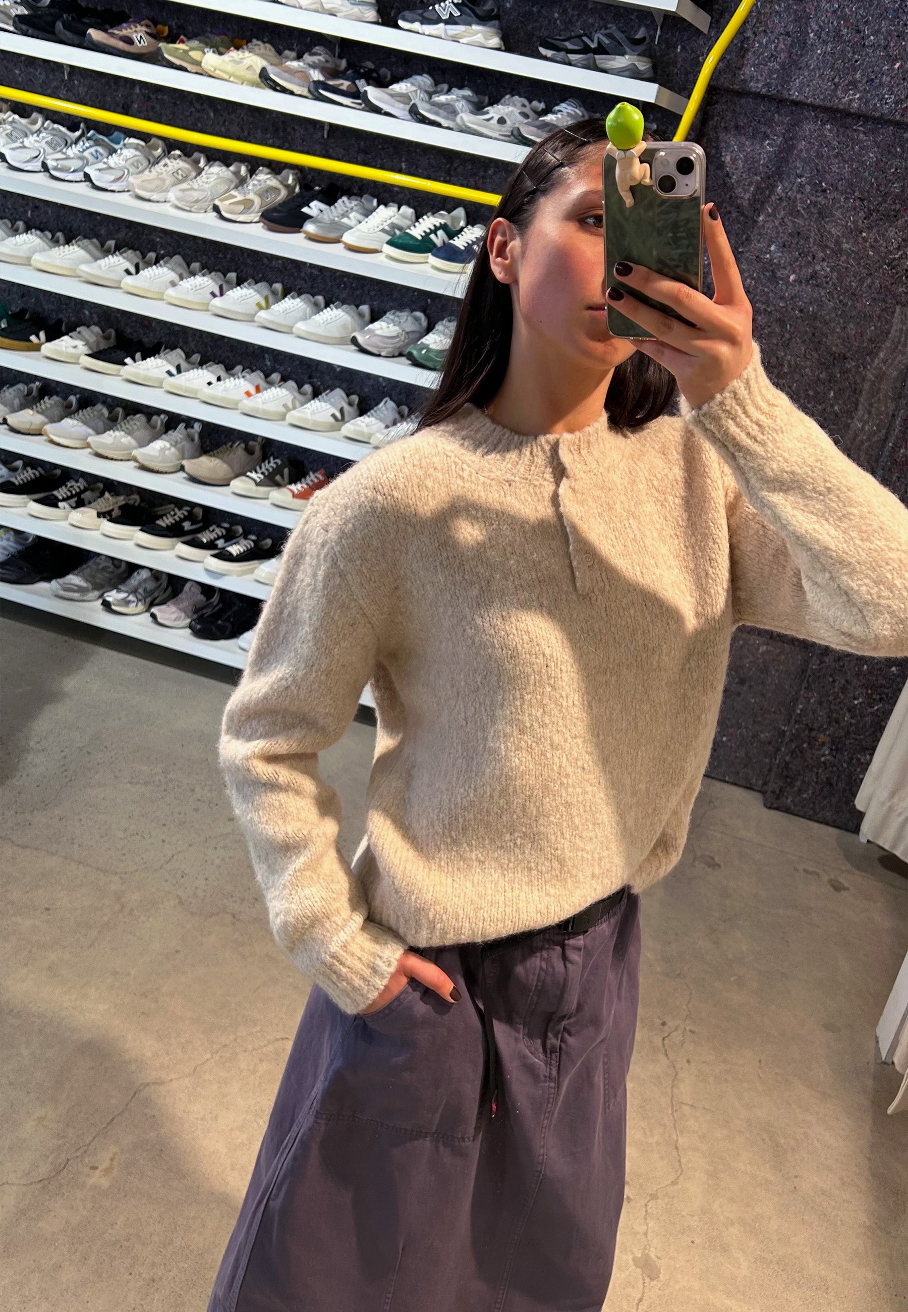 Crush Knit Sweater - Ecru