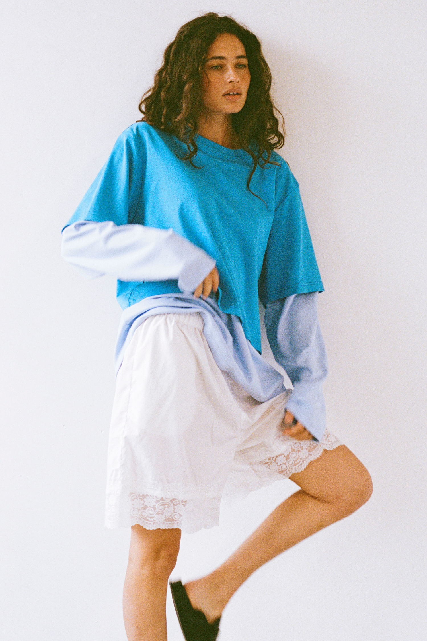 Blue Crush LS T-shirt - Bright Blue