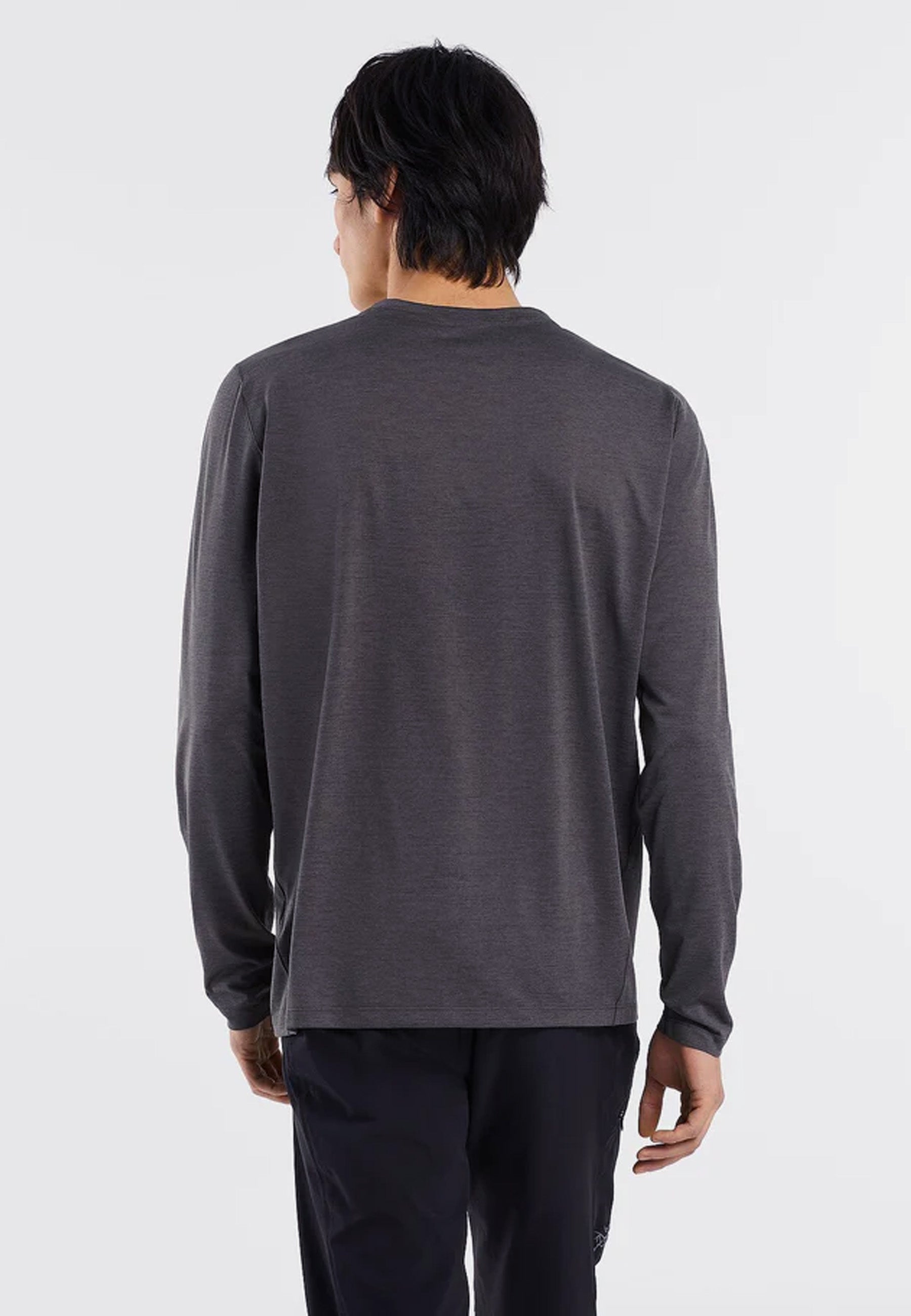 Cormac Crew Long Sleeve - Black Heather