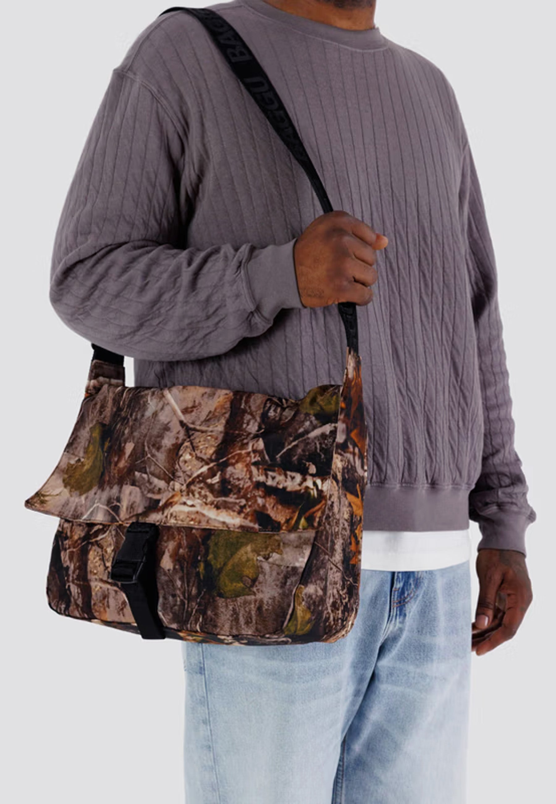 Nylon Messenger Bag - Photo Forest