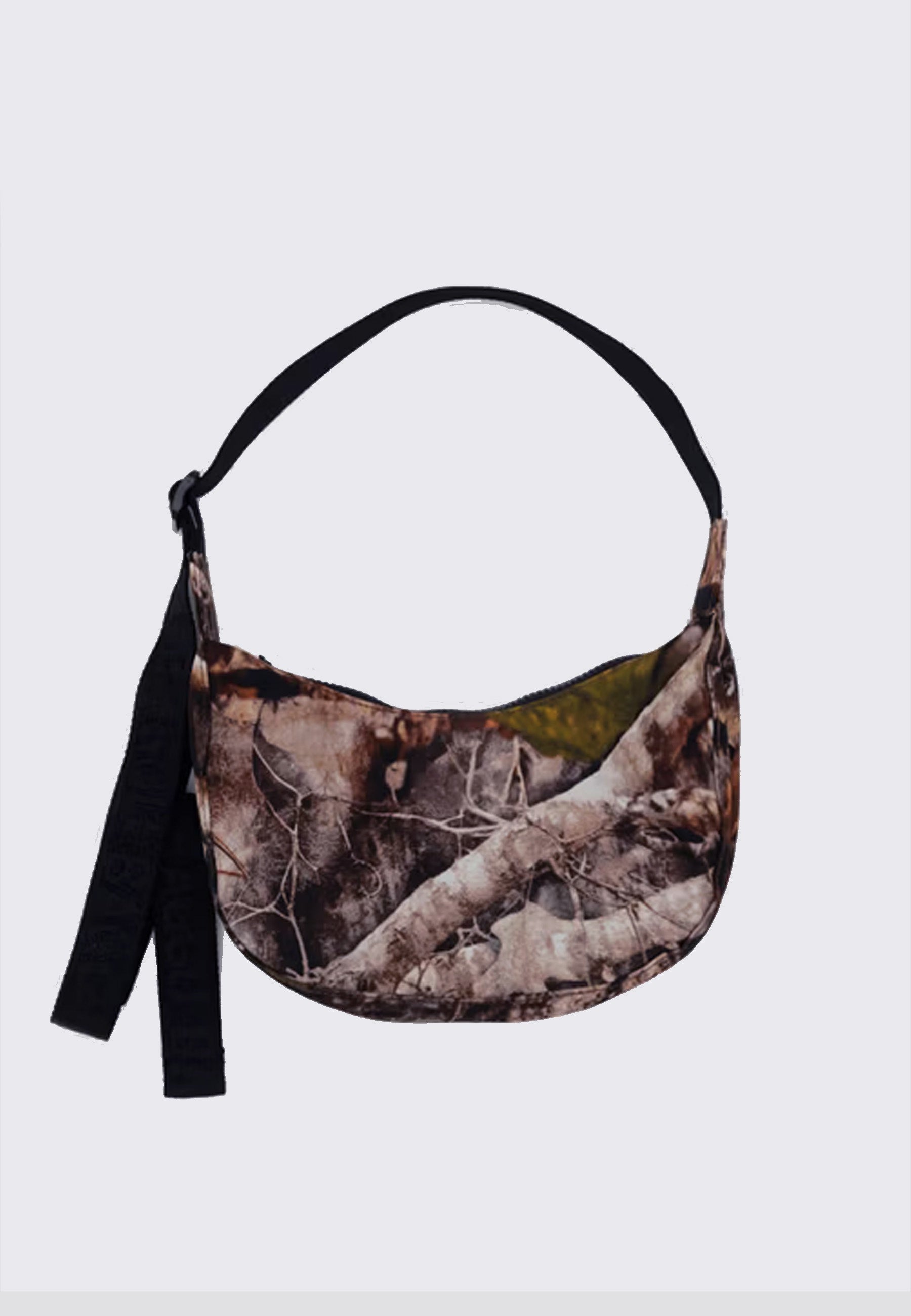 Small Nylon Crescent Bag - Photo Forest