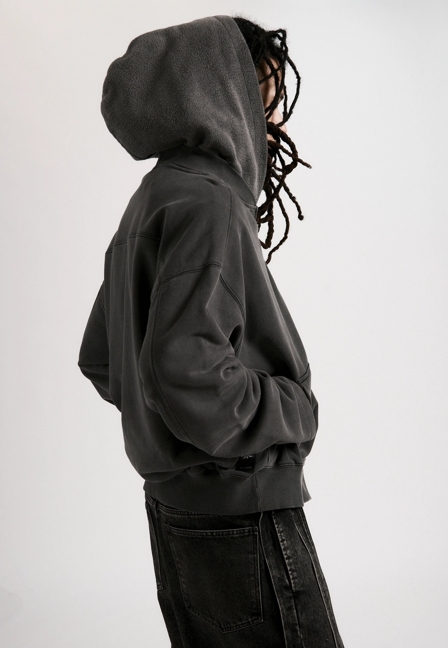 Bomber Hoodie - Charcoal