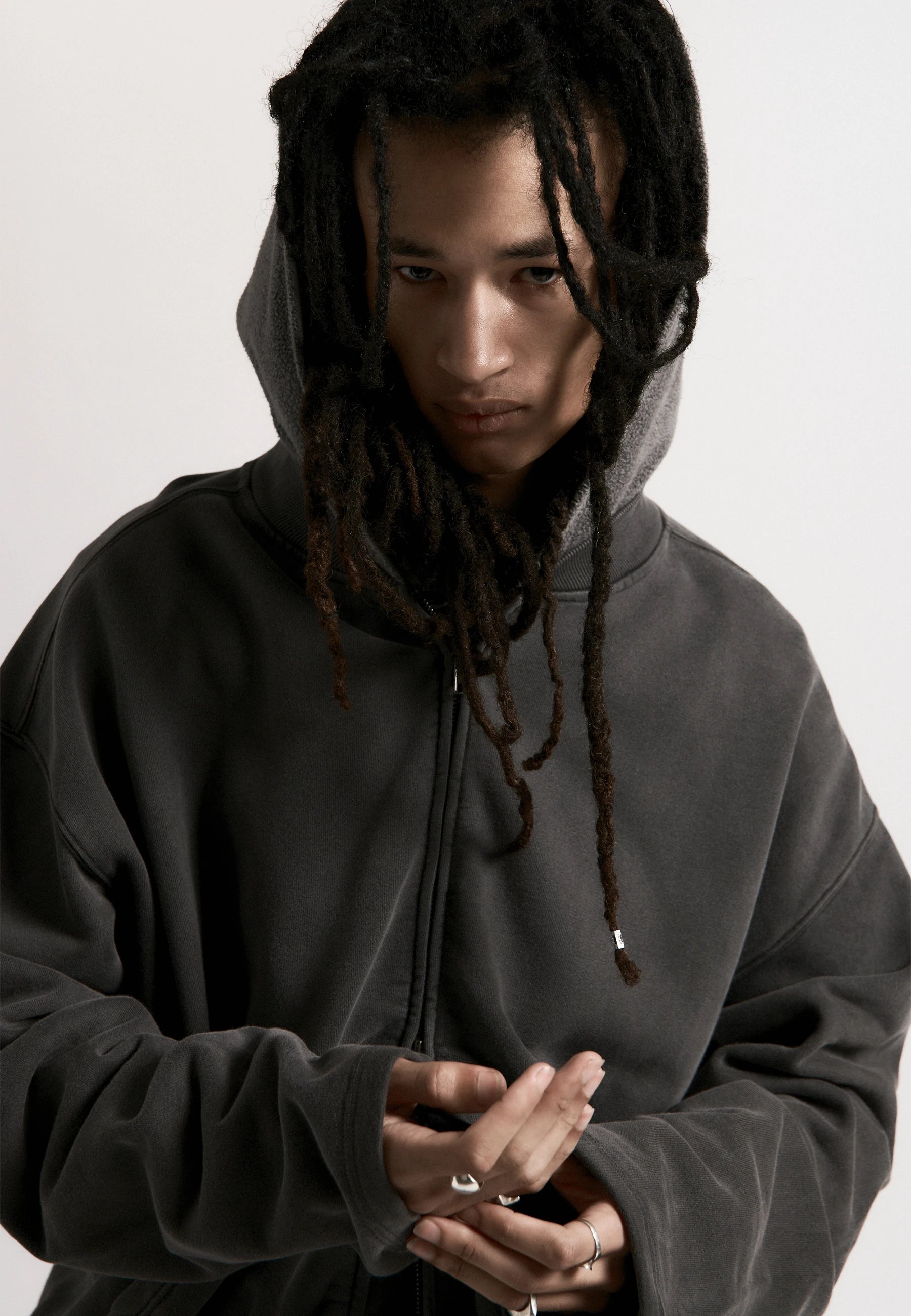 Bomber Hoodie - Charcoal