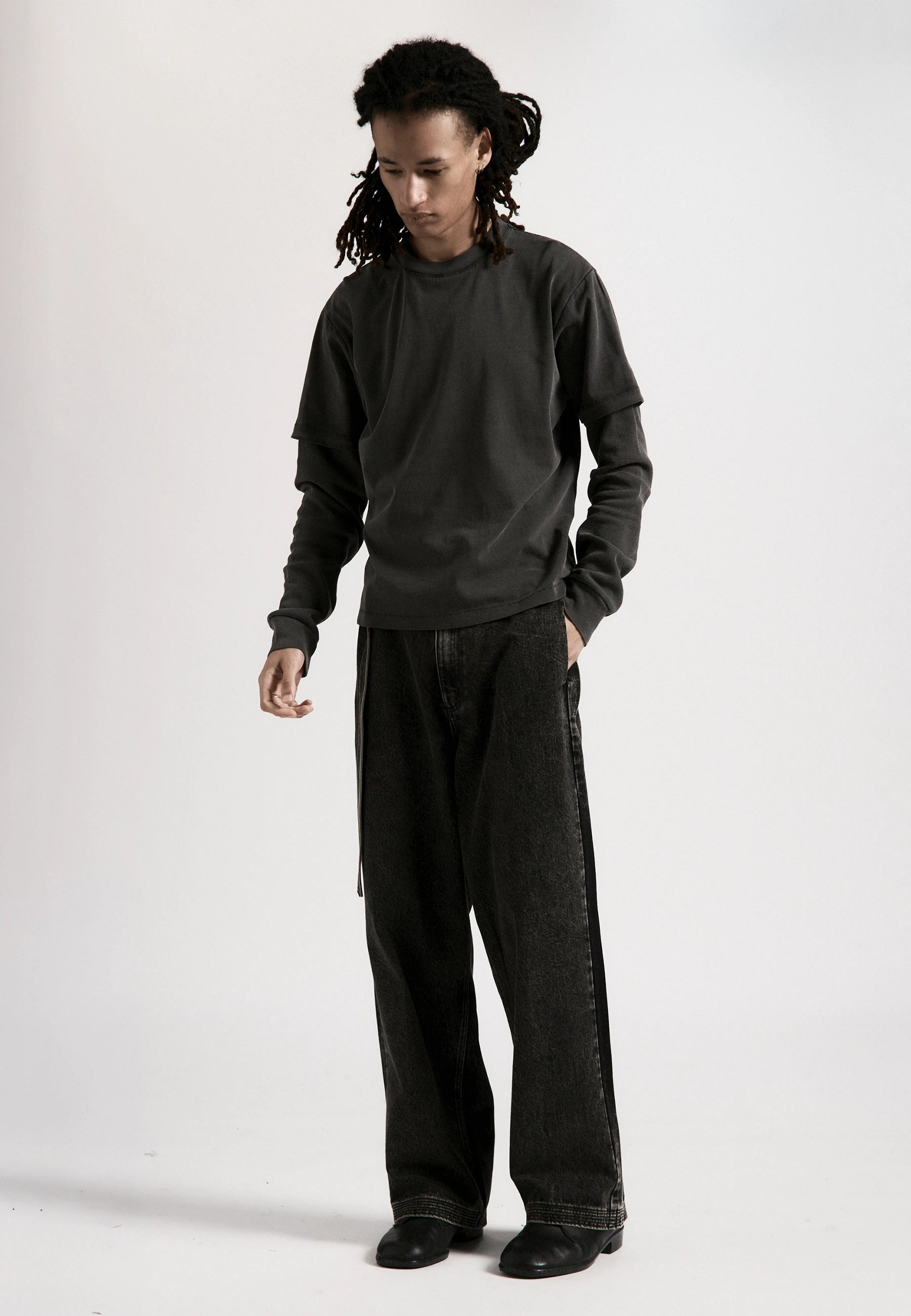 Tide Double T-Shirt - Charcoal