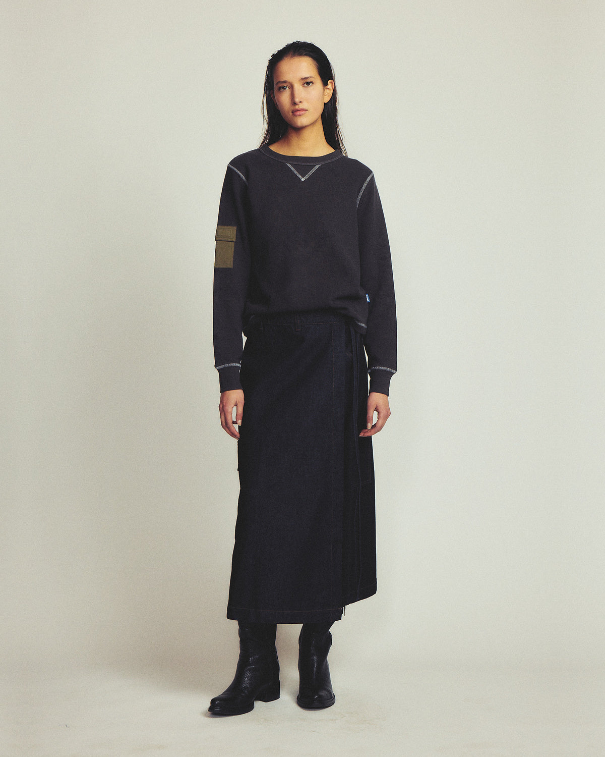 Combat Skirt - Indigo Denim