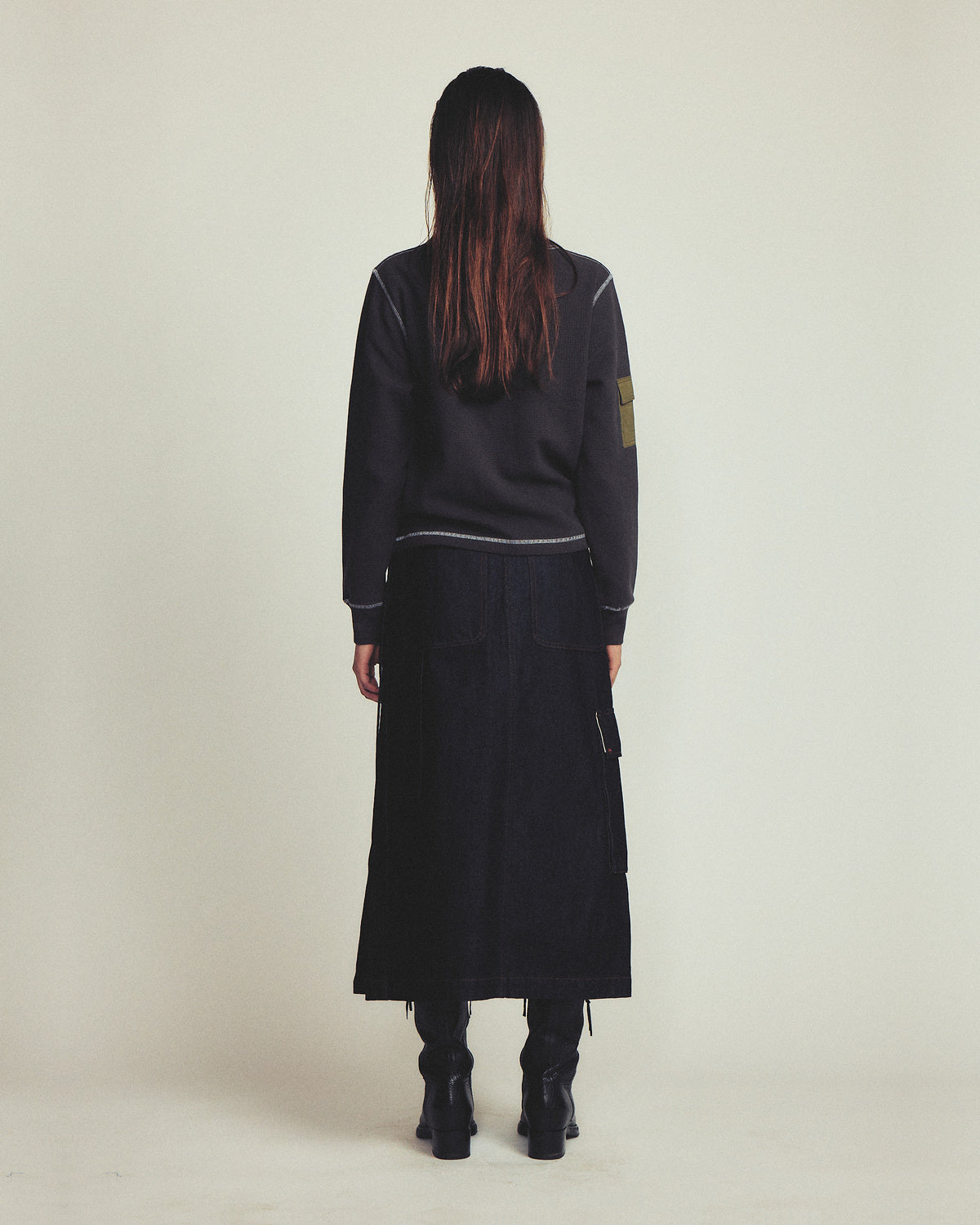Combat Skirt - Indigo Denim