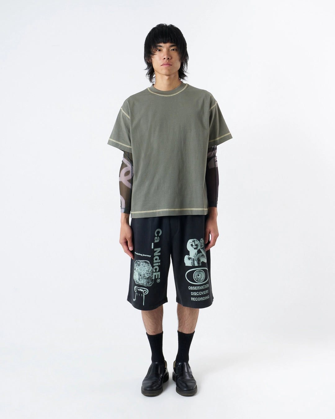 Contrast T-Shirt - Sage