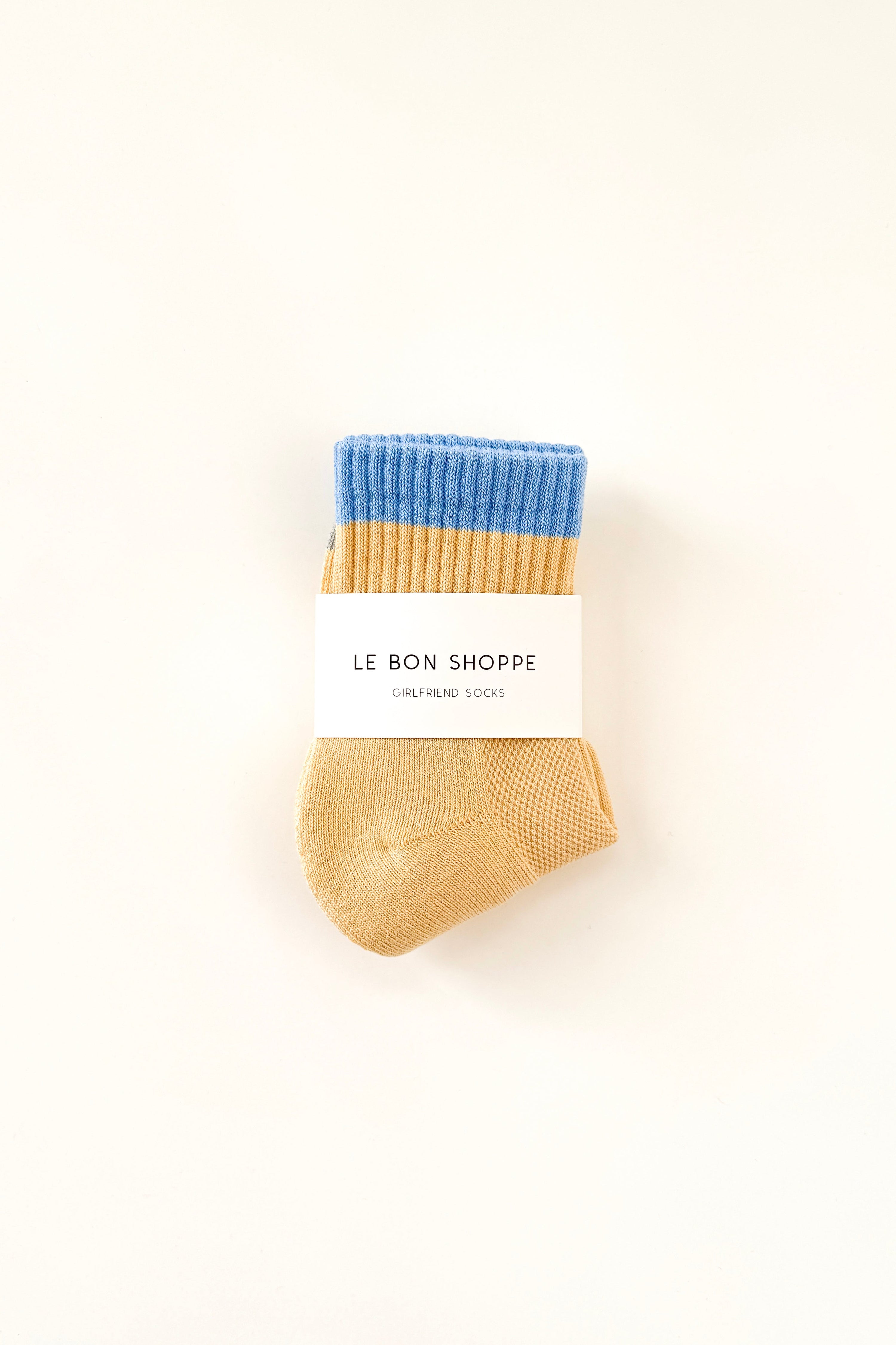 Color Block Girlfriend Socks - Yellow/Blue