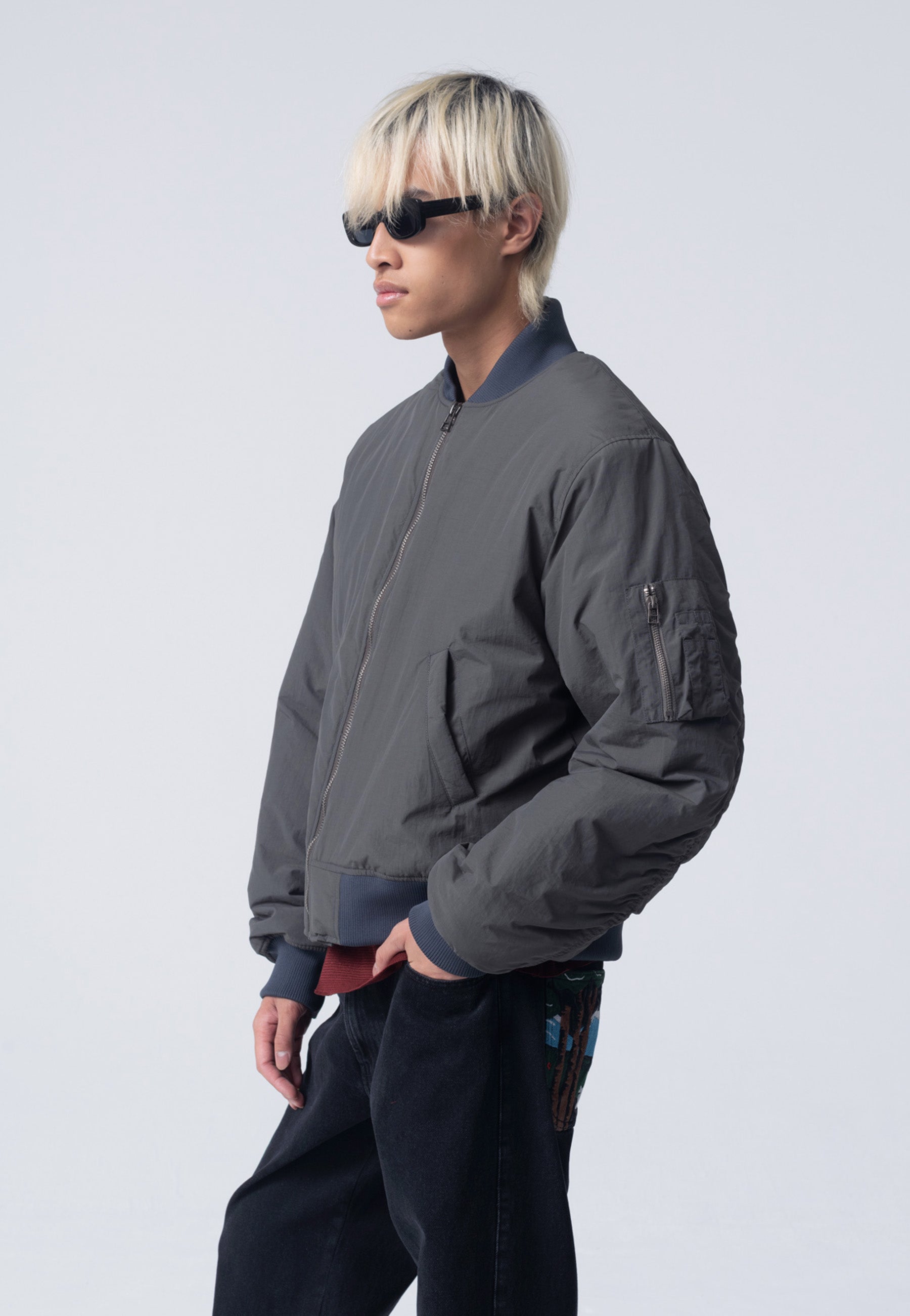 Hidden Pleasures Bomber Jacket - Grey