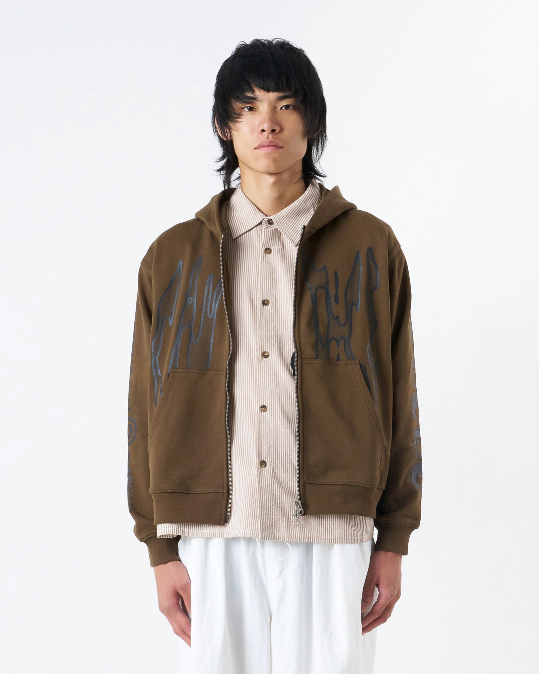 Razor Zip Hoodie - Brown