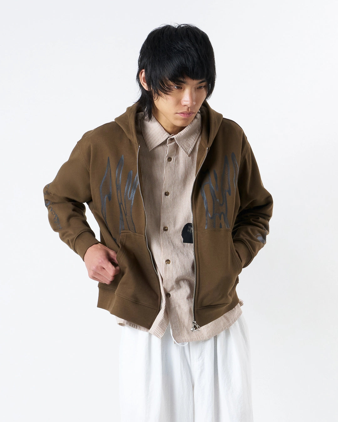 Razor Zip Hoodie - Brown