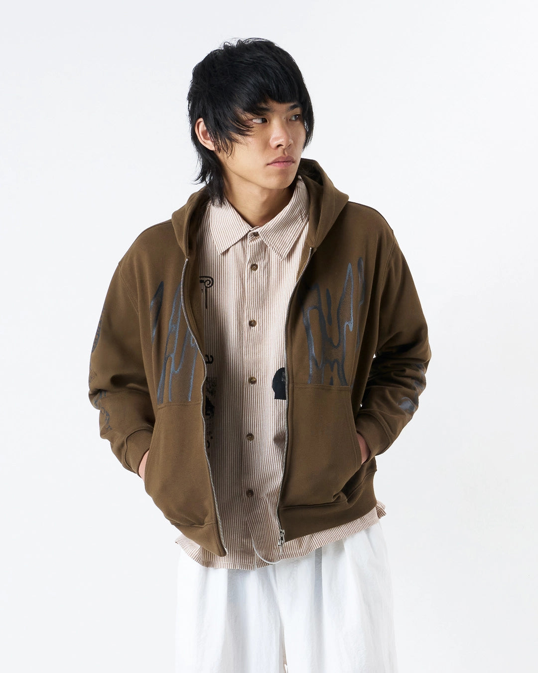 Razor Zip Hoodie - Brown