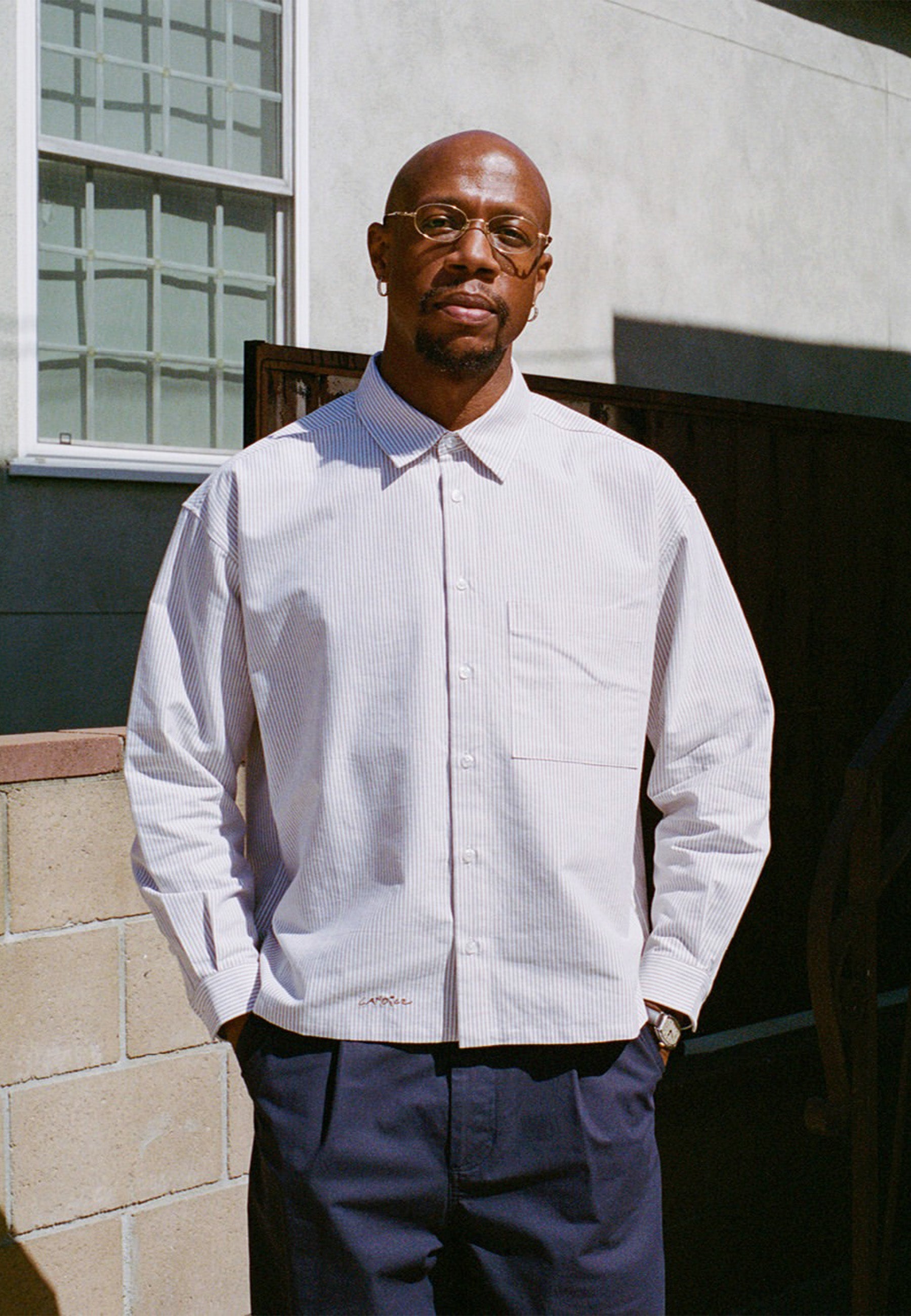 Entre Stripped Oxford Shirt - Gold/White