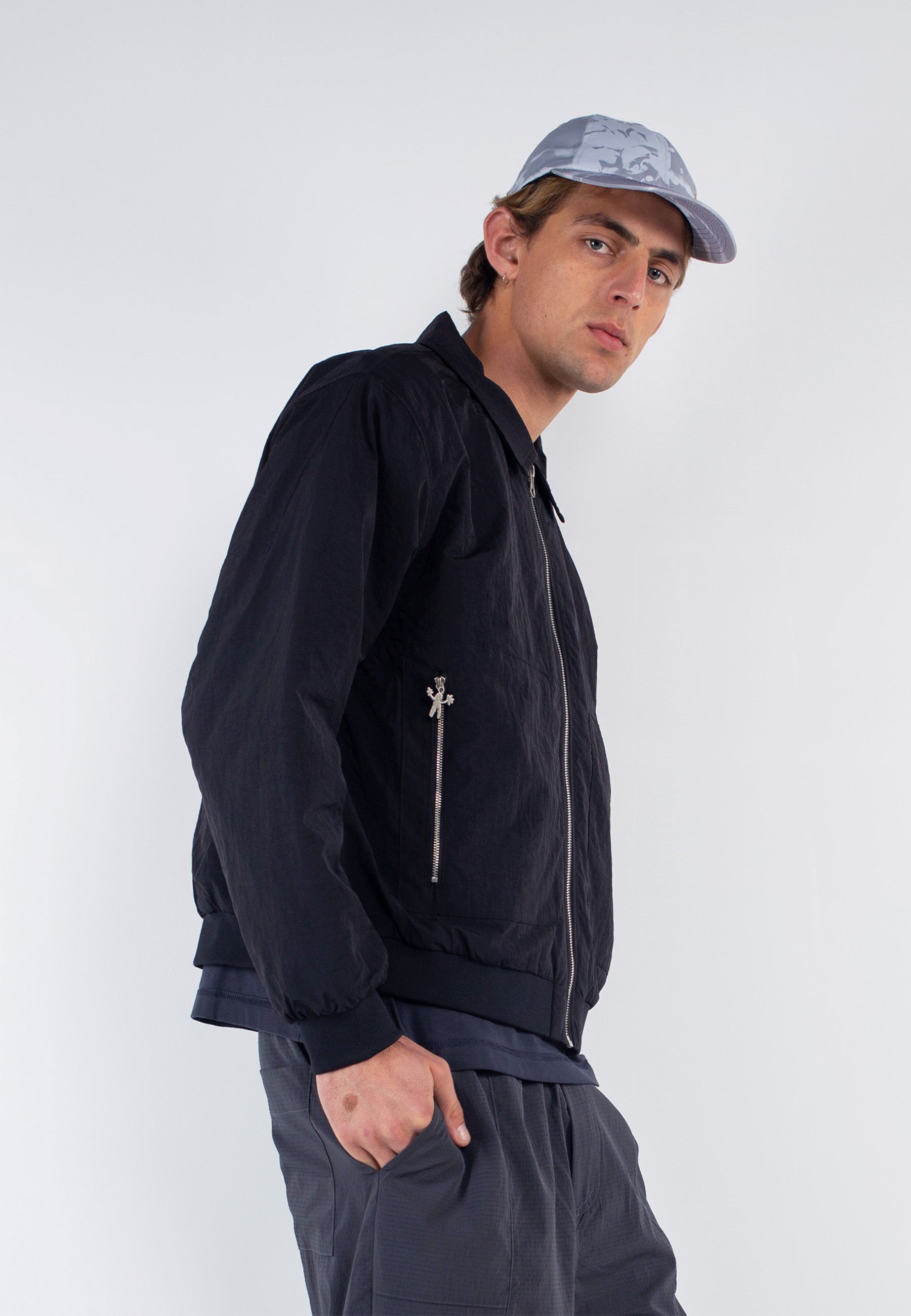 Bomber Nylon Jacket - Black