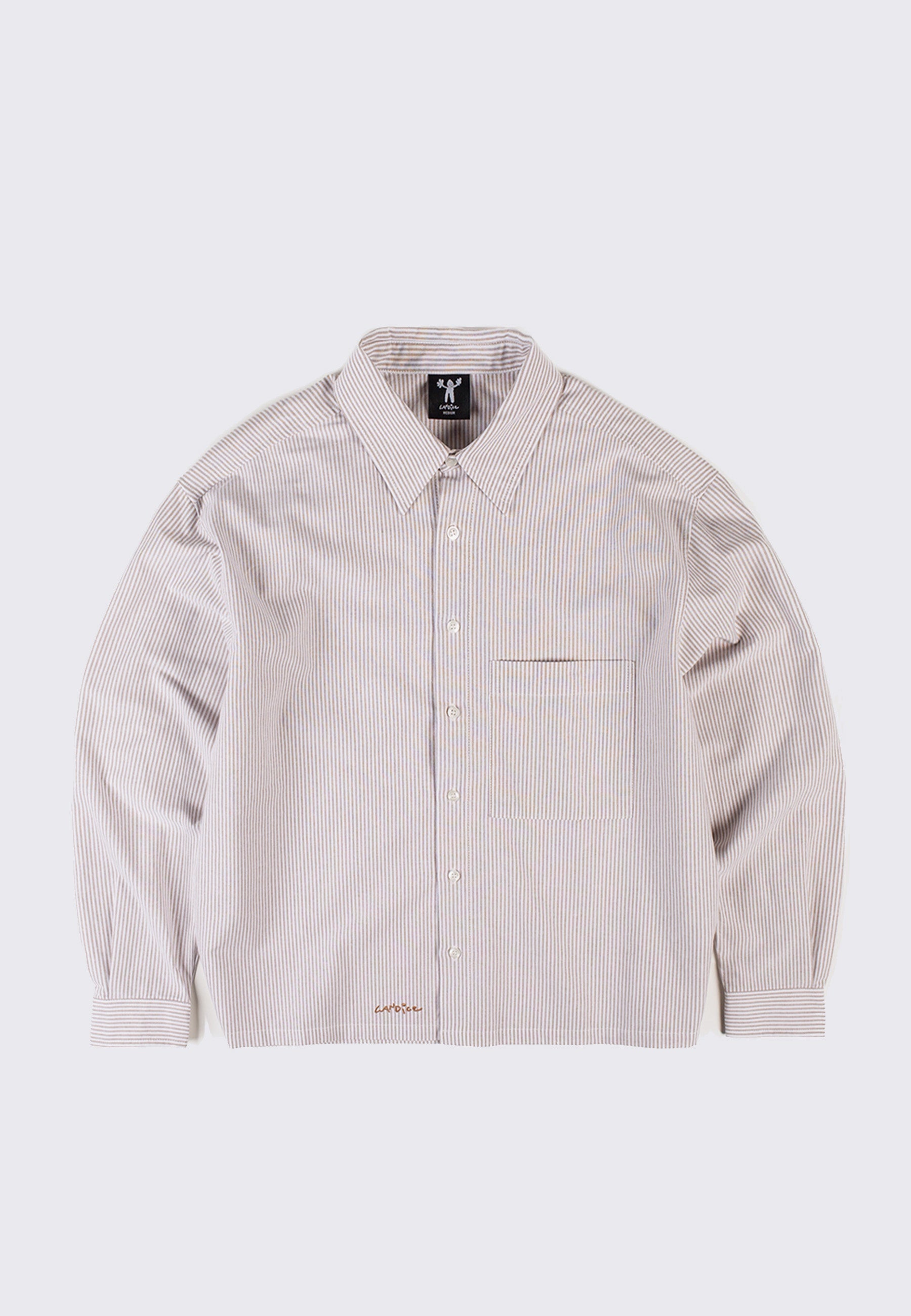 Entre Stripped Oxford Shirt - Gold/White