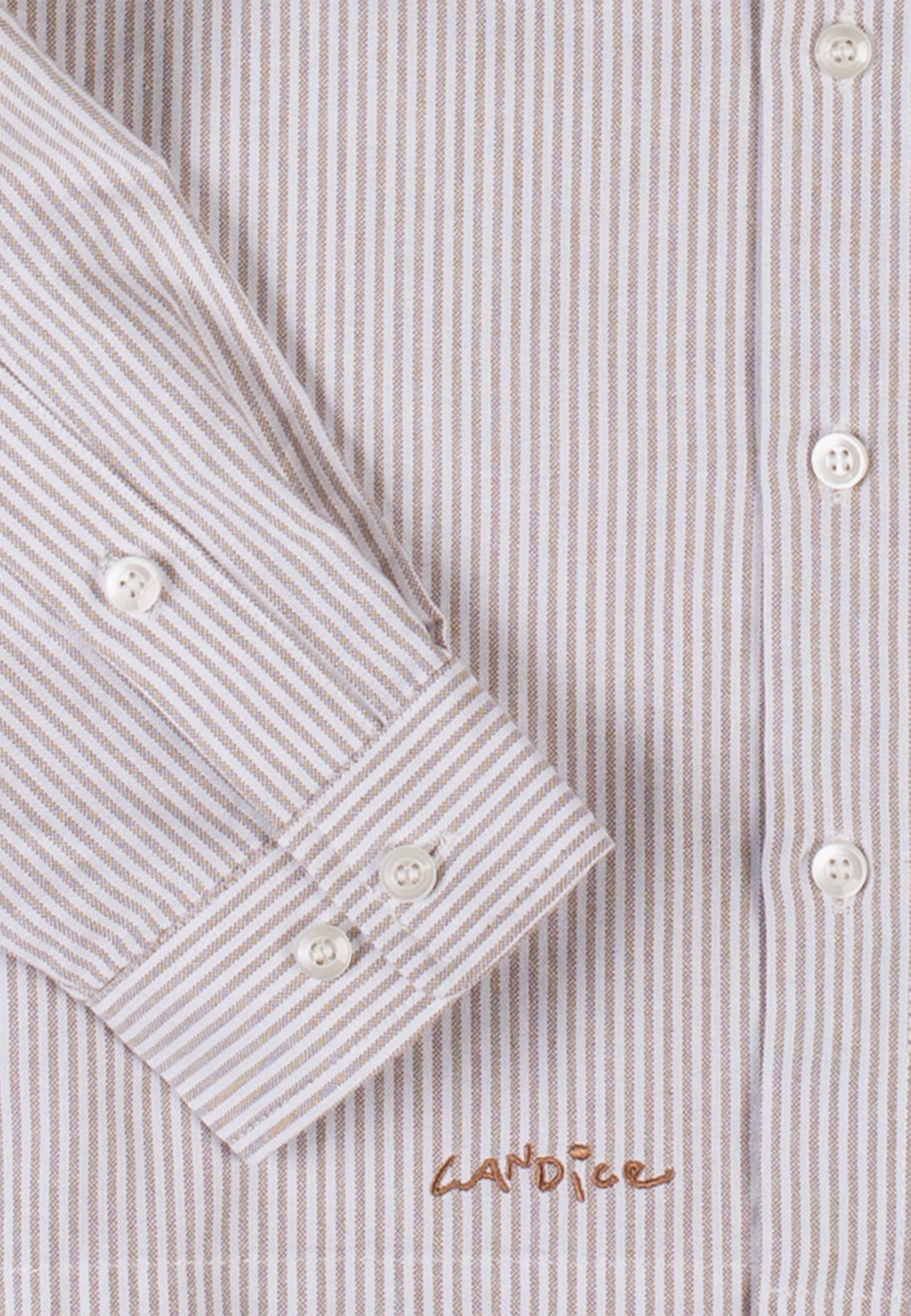 Entre Stripped Oxford Shirt - Gold/White