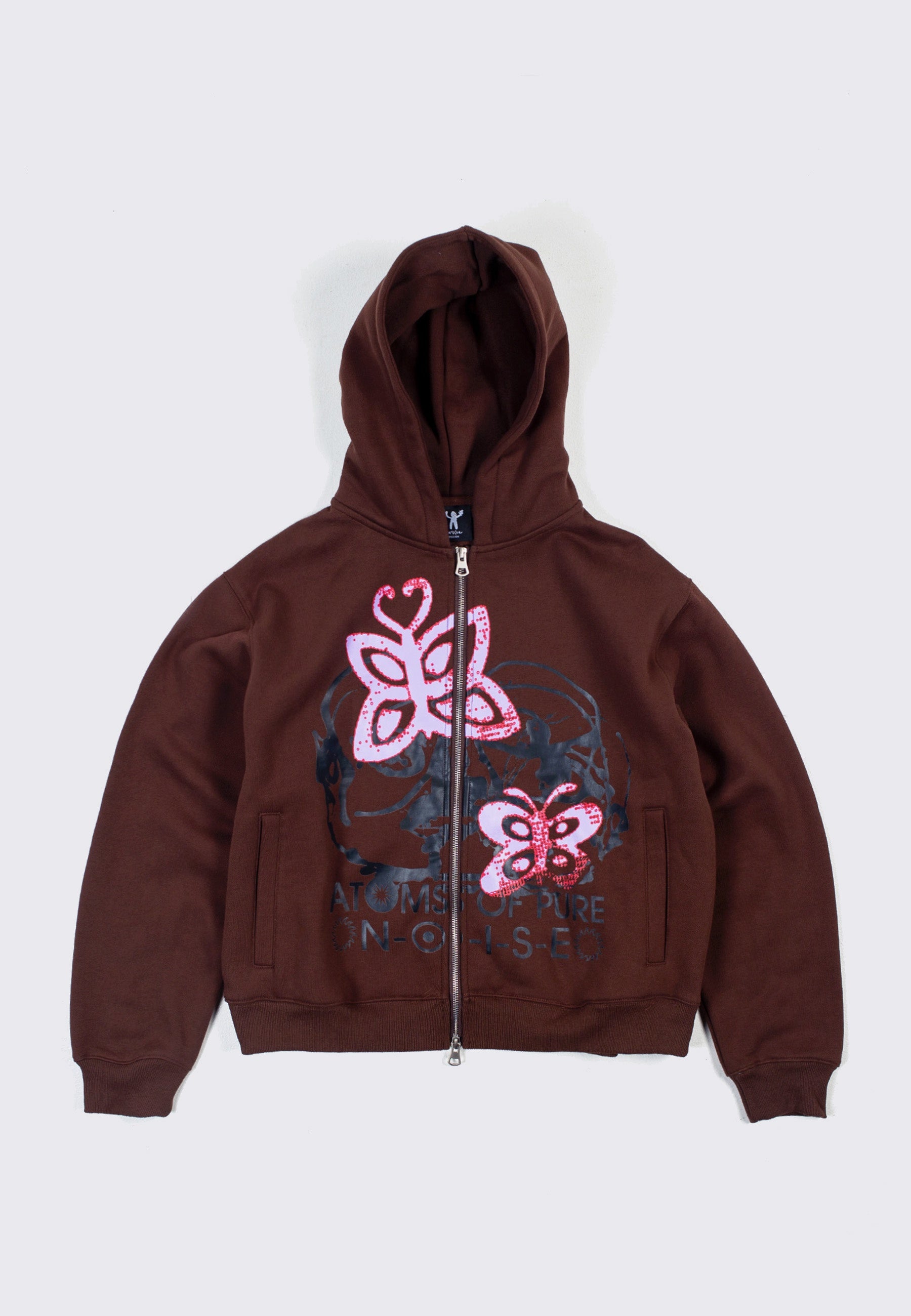 Pure Noise Zip Hoodie - Brown