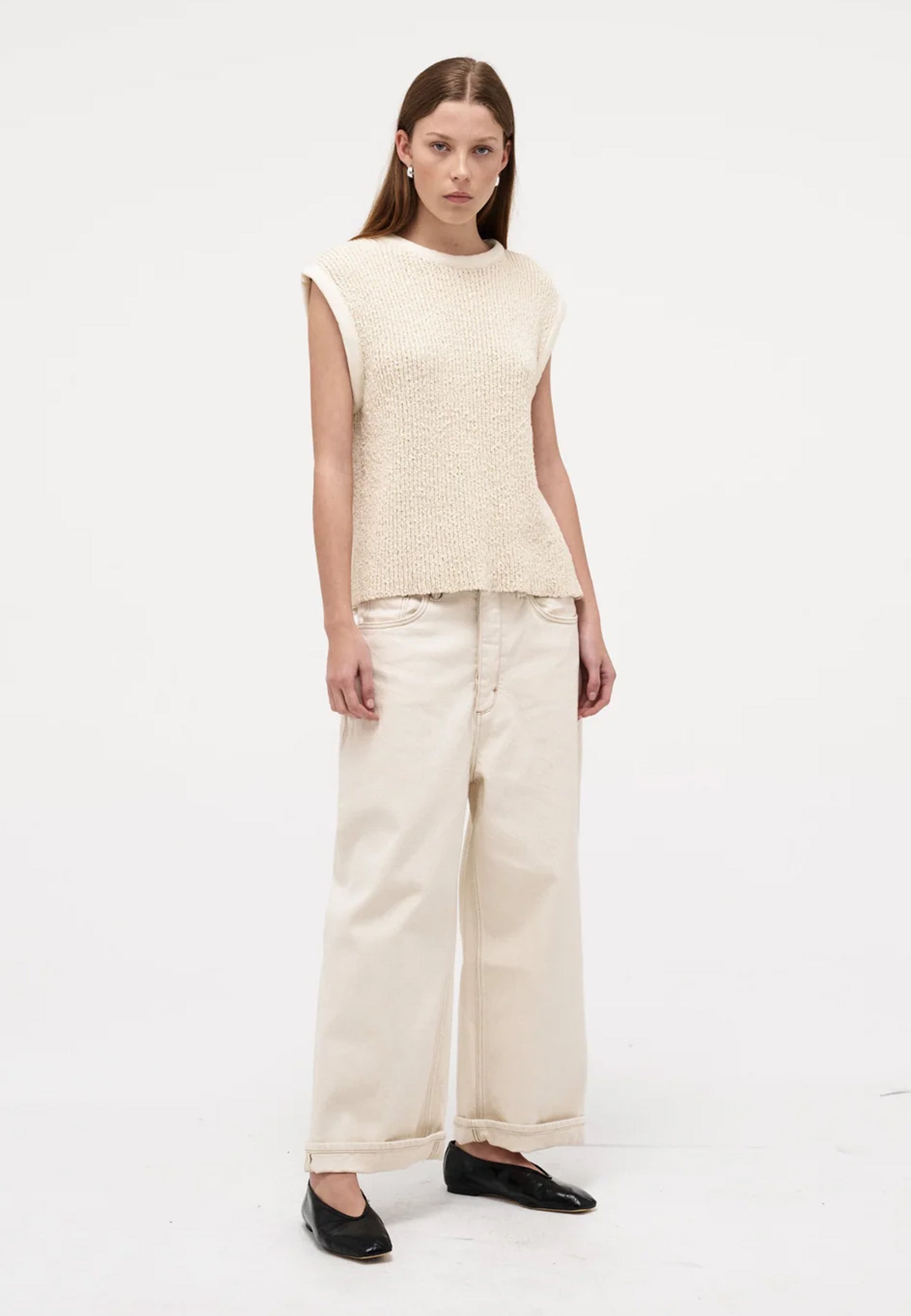 Cecil Knit Top - Cream