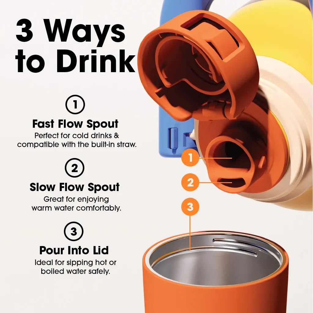 Hanging Pot Water Bottle - Blue/Pink