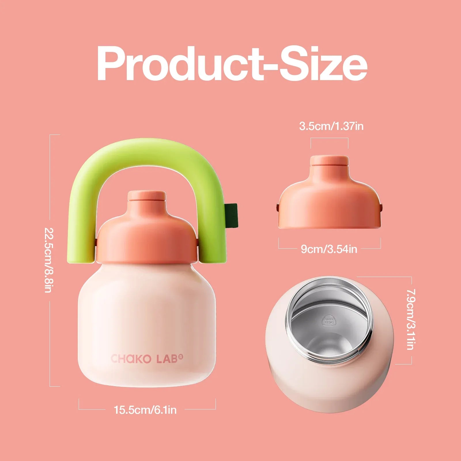 Linlin Kettle Water Bottle -Stainless - Pink