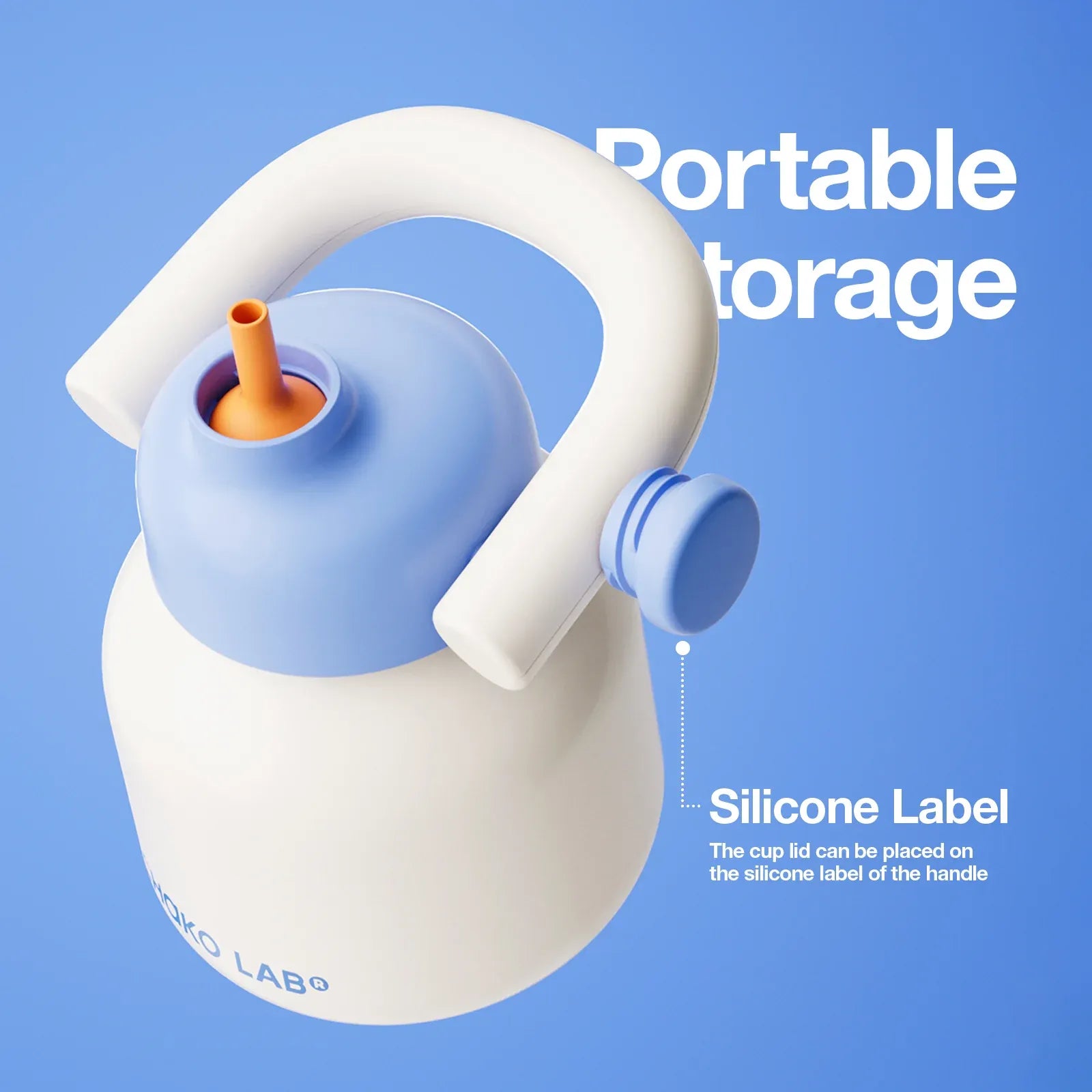 Linlin Kettle Water Bottle -Stainless - White