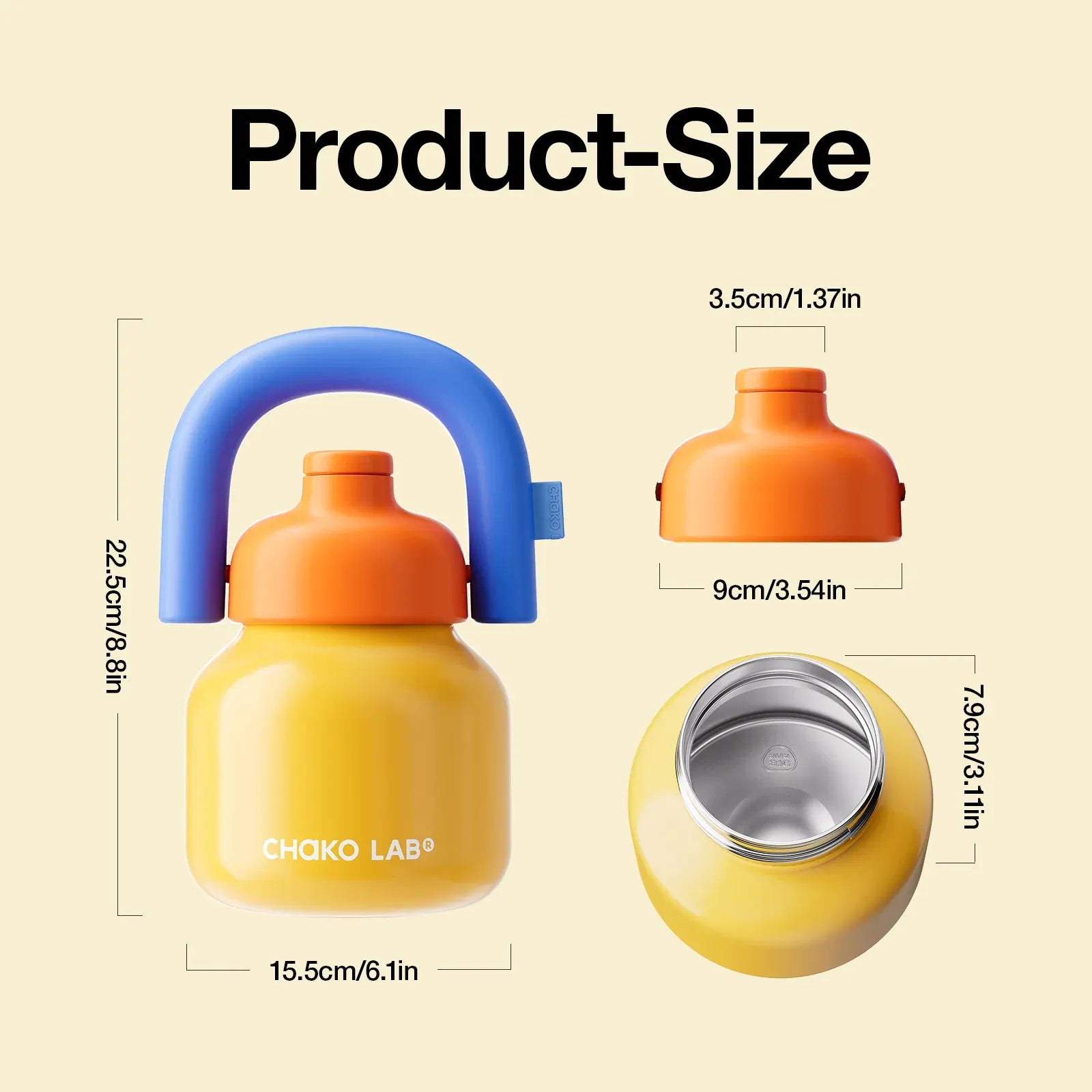 Linlin Kettle Water Bottle -Stainless - Yellow