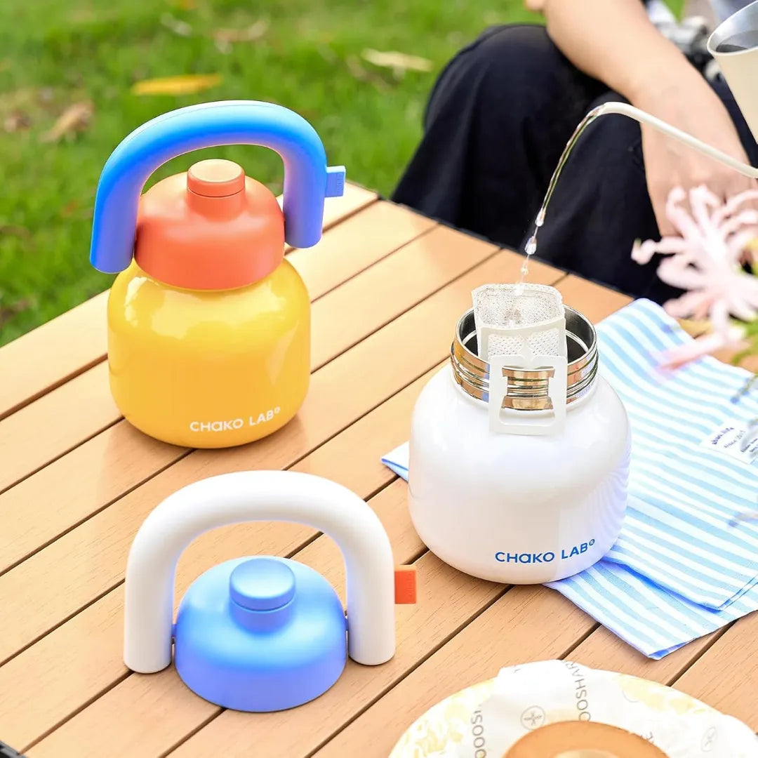 Linlin Kettle Water Bottle -Stainless - White