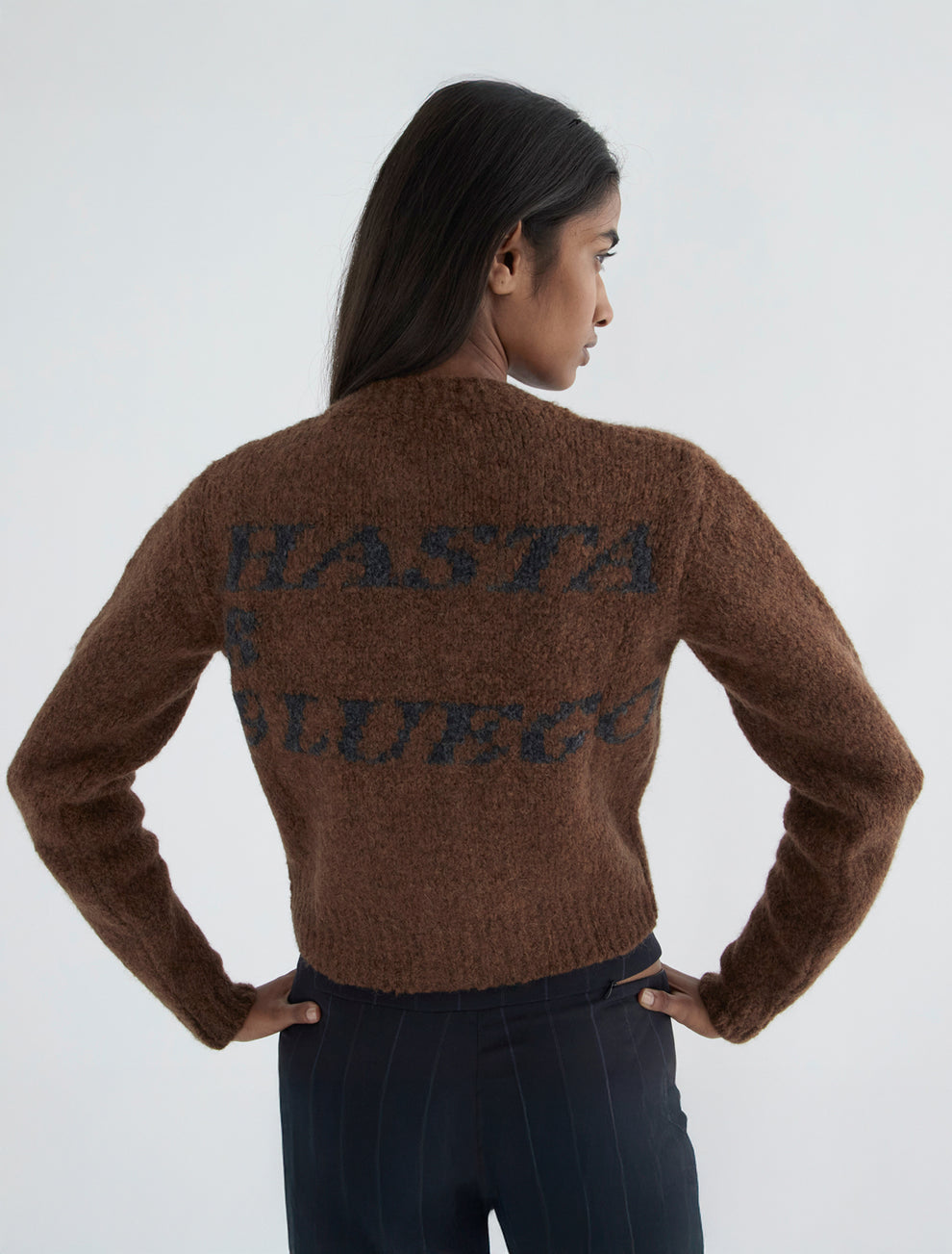 Hasta Luego Zip Knit - Brown