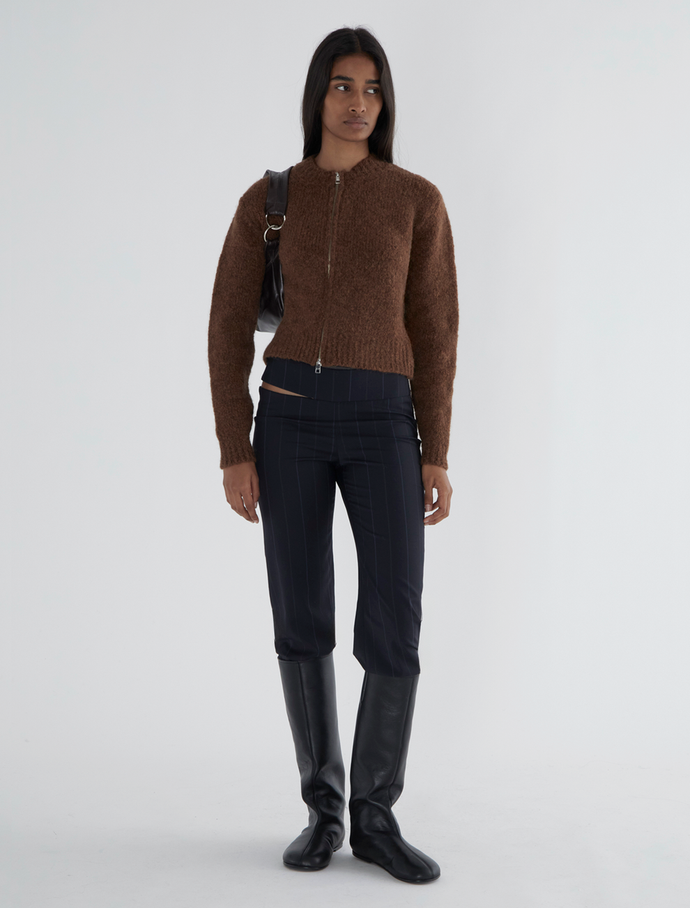 Hasta Luego Zip Knit - Brown