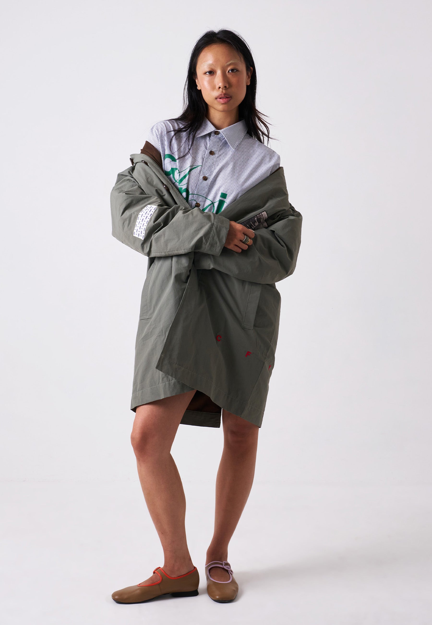 Clarke Patch Mac Coat - Sage