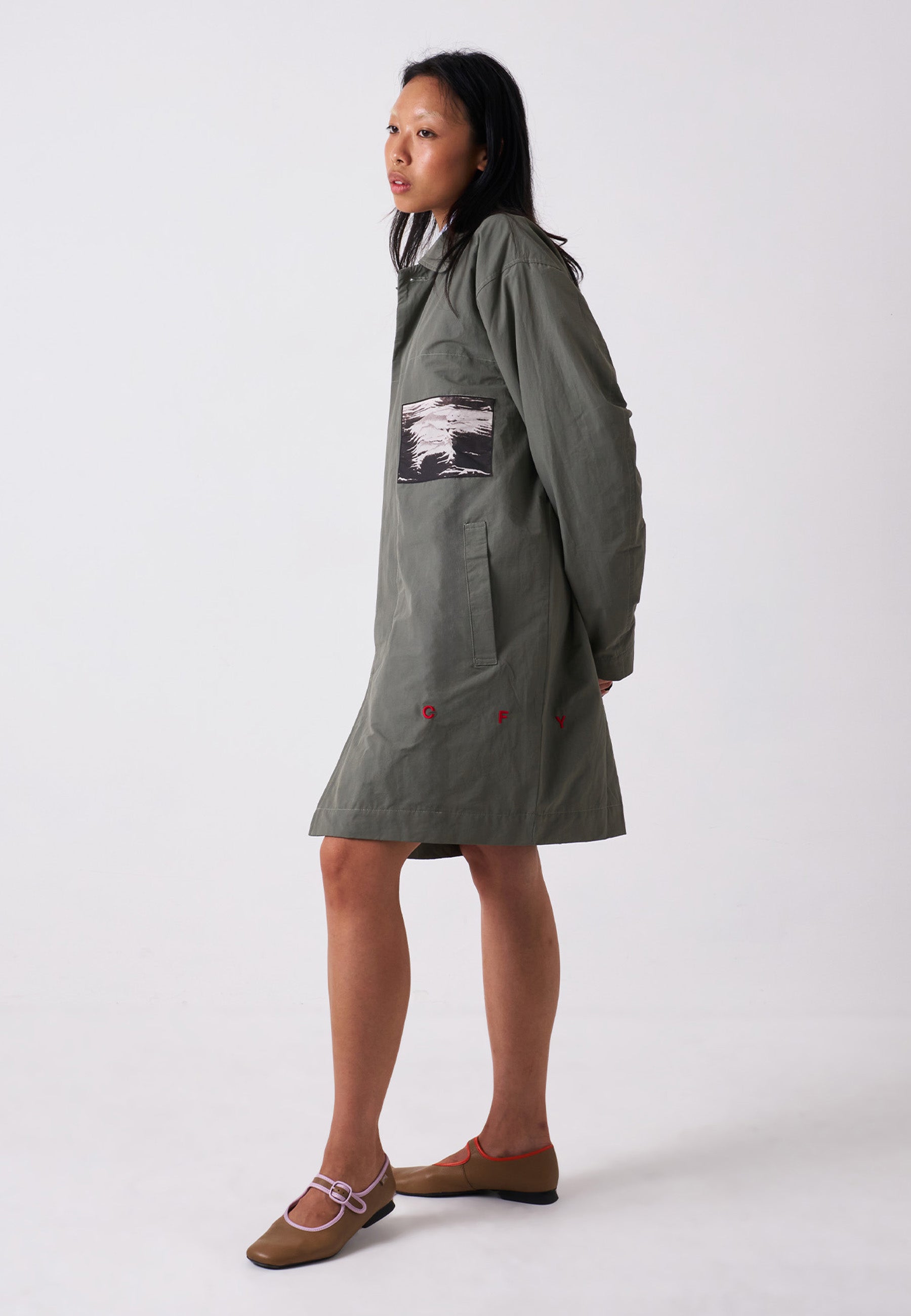 Clarke Patch Mac Coat - Sage
