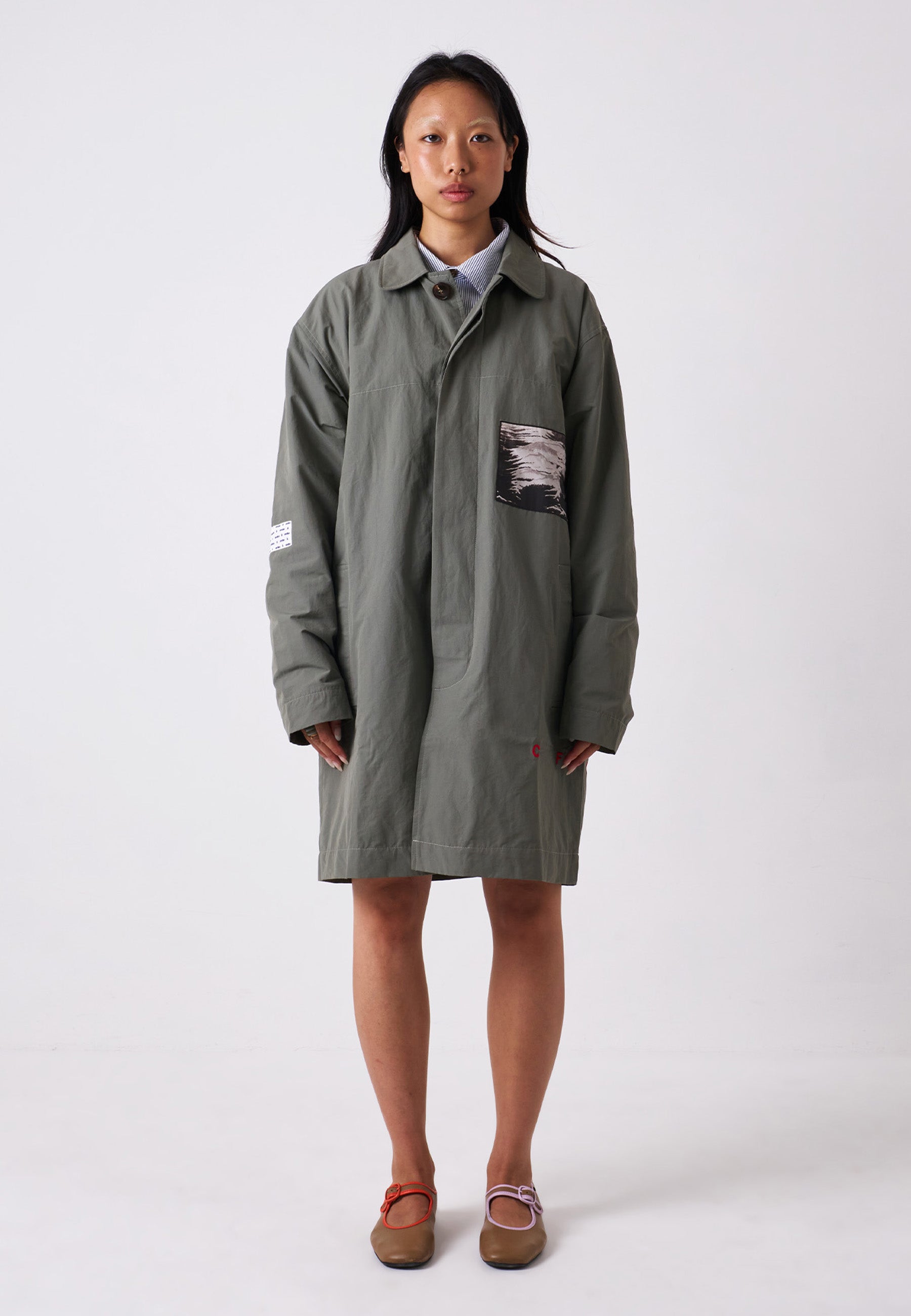 Clarke Patch Mac Coat - Sage