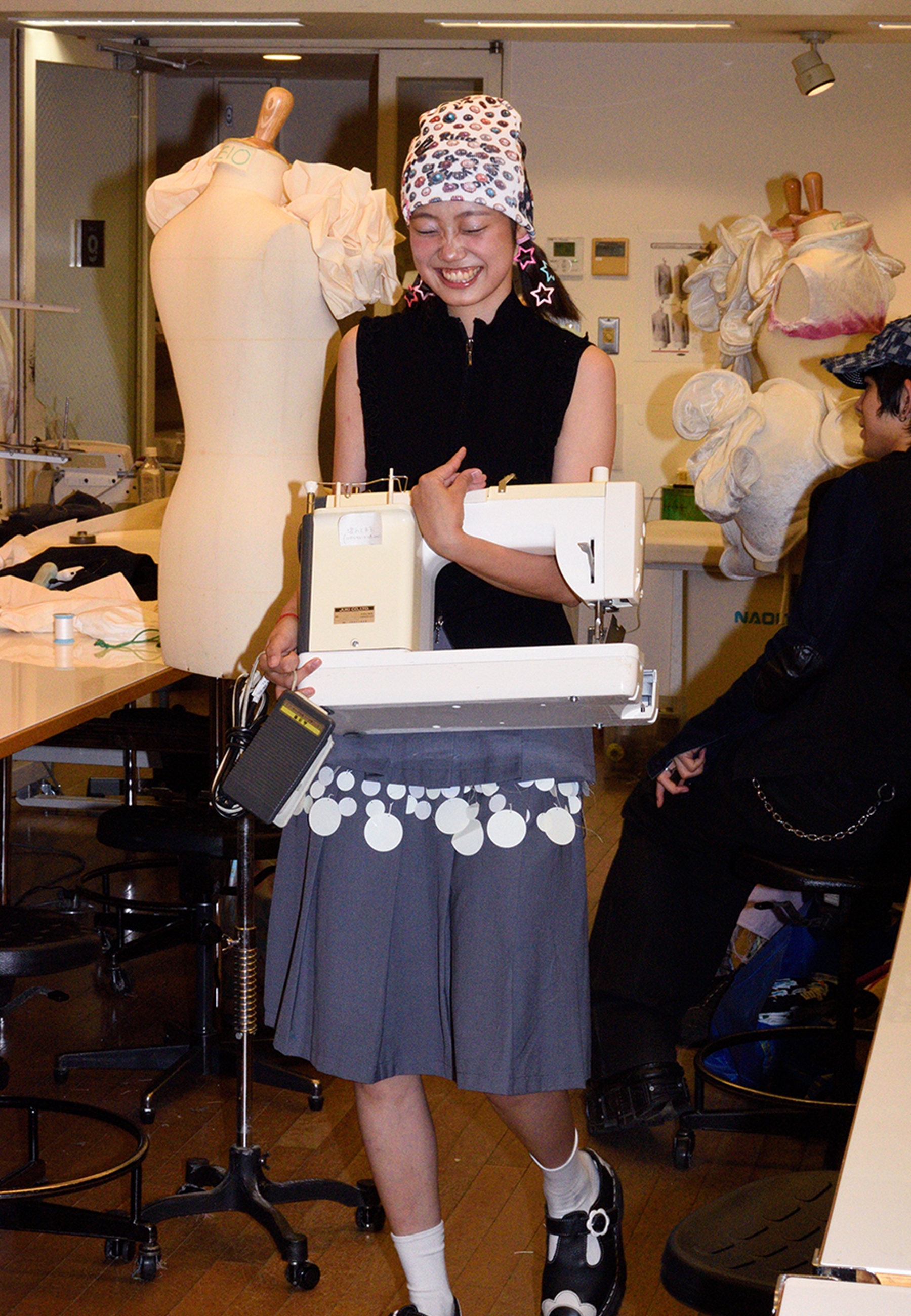 Jewel Beanie - White/Black