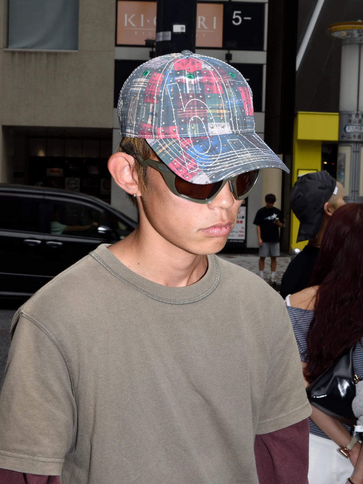 Vapor Low Profile Hat - Studded Plaid/White